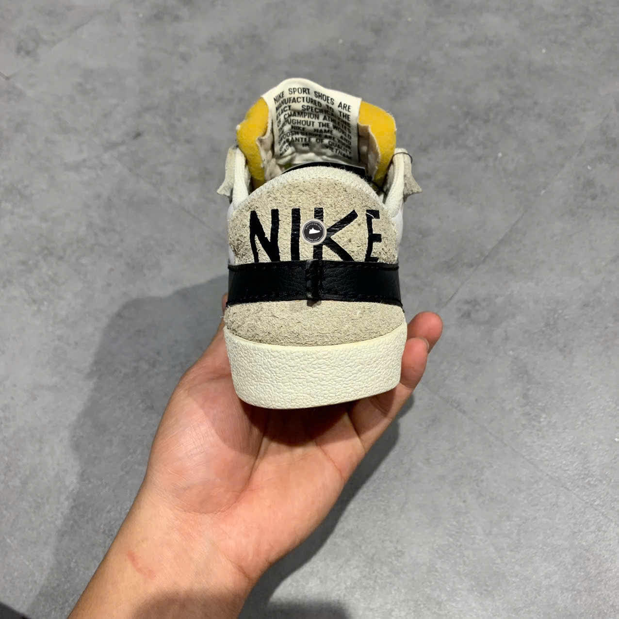 NIKE BLAZER LOW ’77 JUMBO “WHITE / SAIL / BLACK” DN2158-101 — SIZE 40 1/2 GIÀY 2HAND CHÍNH HÃNG — PVN19661