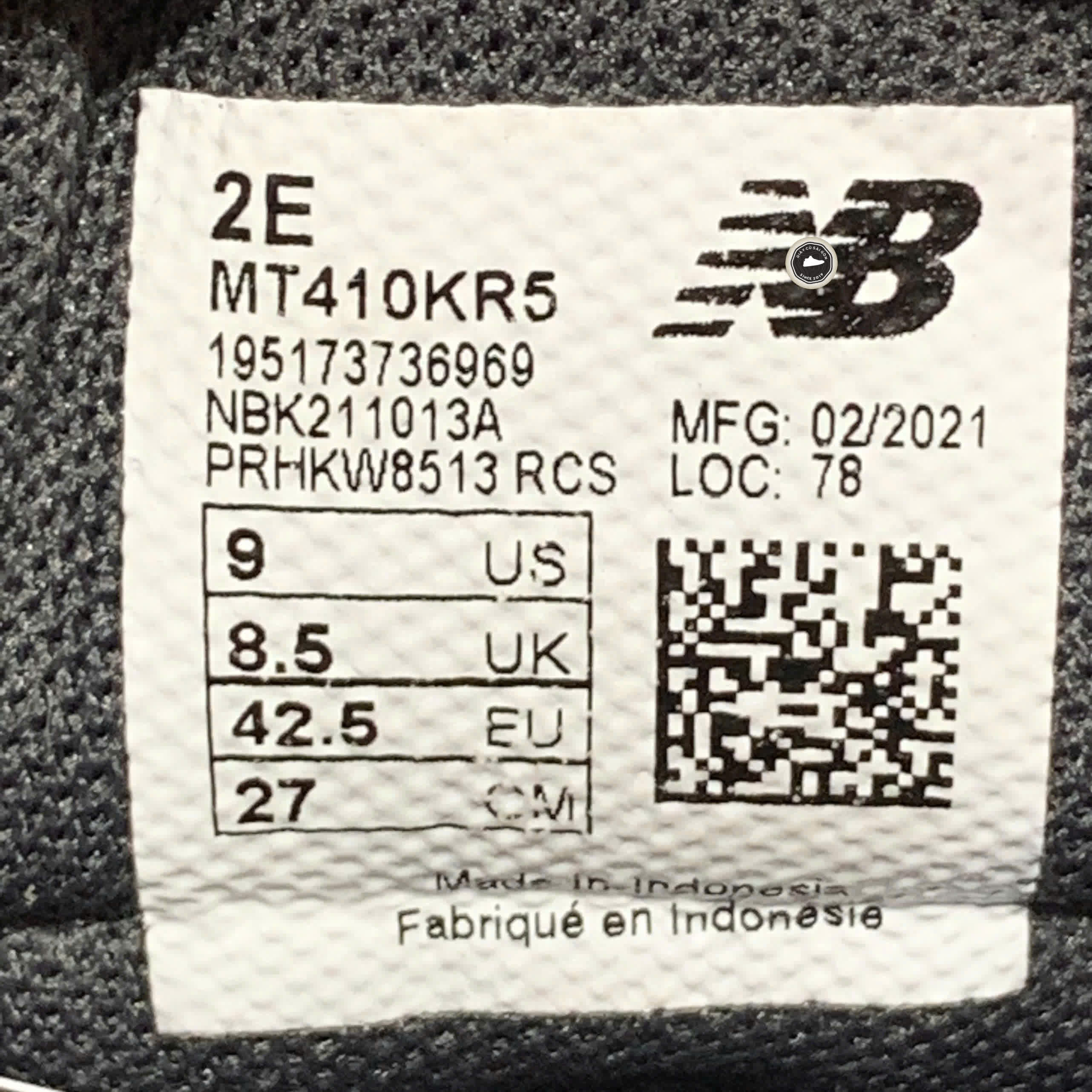 NEW BALANCE 410 MT410KR5 SIZE 42.5 GIÀY 2HAND CHÍNH HÃNG PVN19874