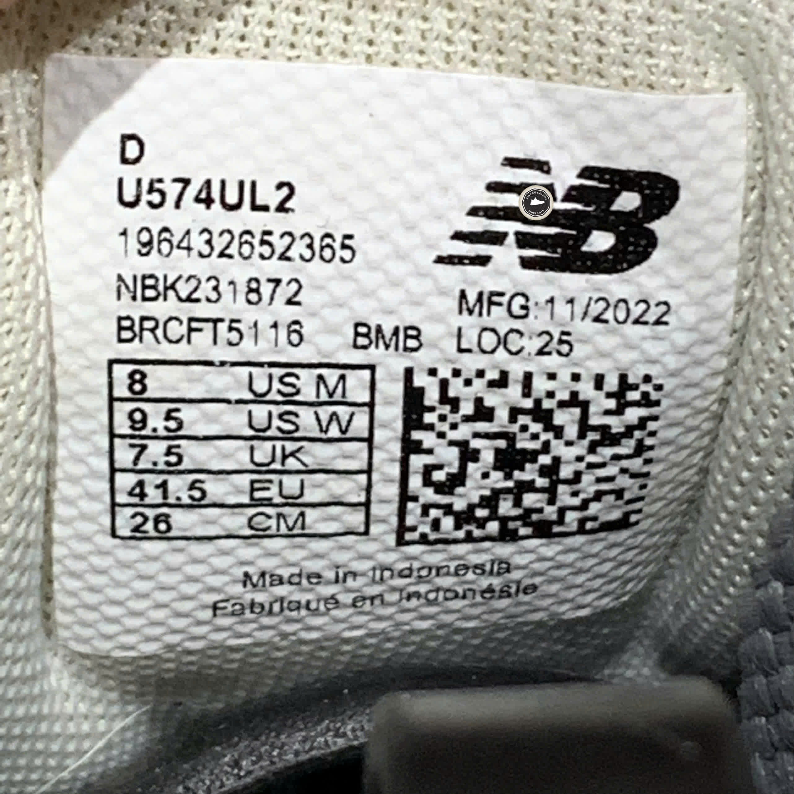 NEW BALANCE 574 U574UL2 SIZE 41.5 GIÀY 2HAND CHÍNH HÃNG - PVN19884