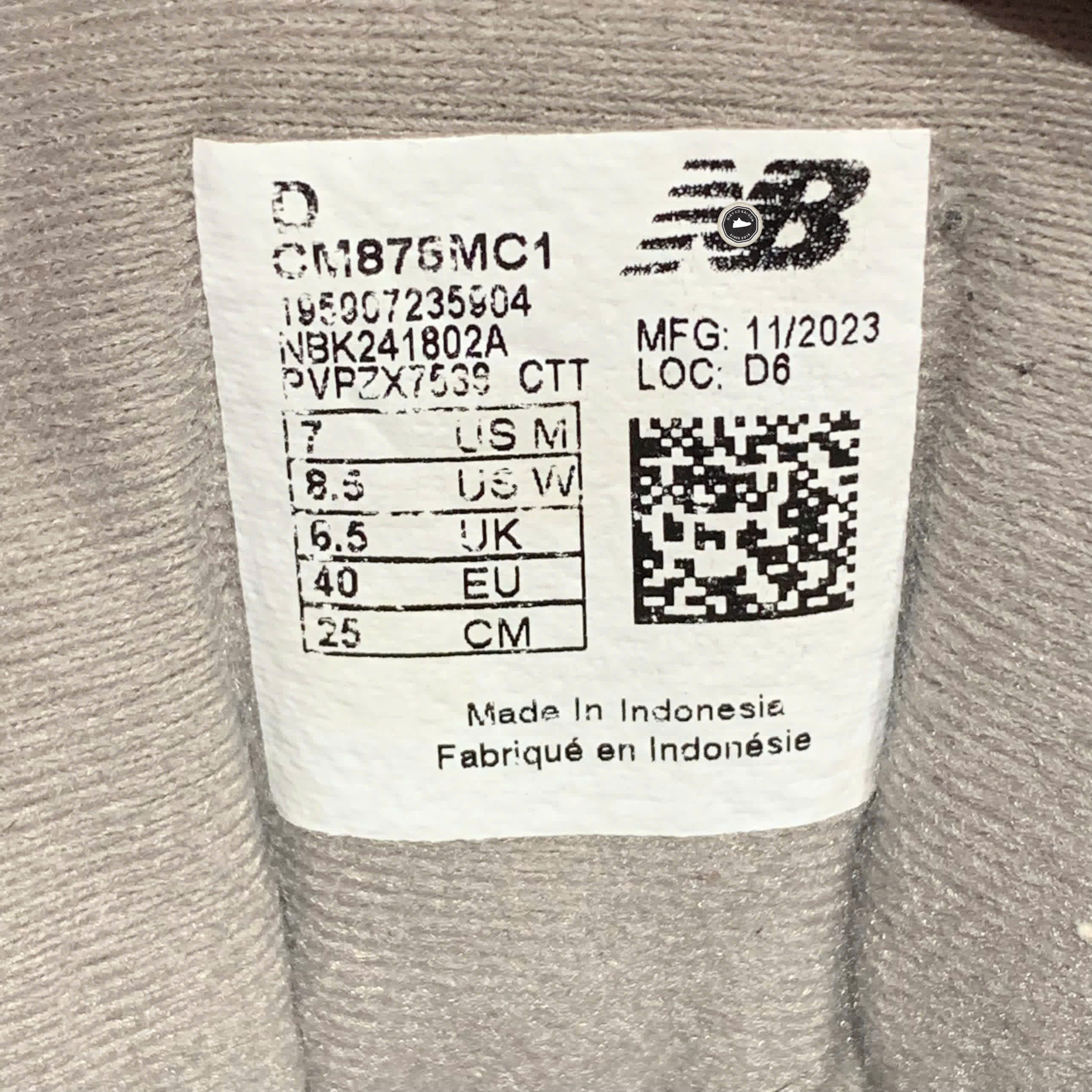 NEW BALANCE 878 CM878MC1 SIZE 40 GIÀY 2HAND CHÍNH HÃNG PVN19850