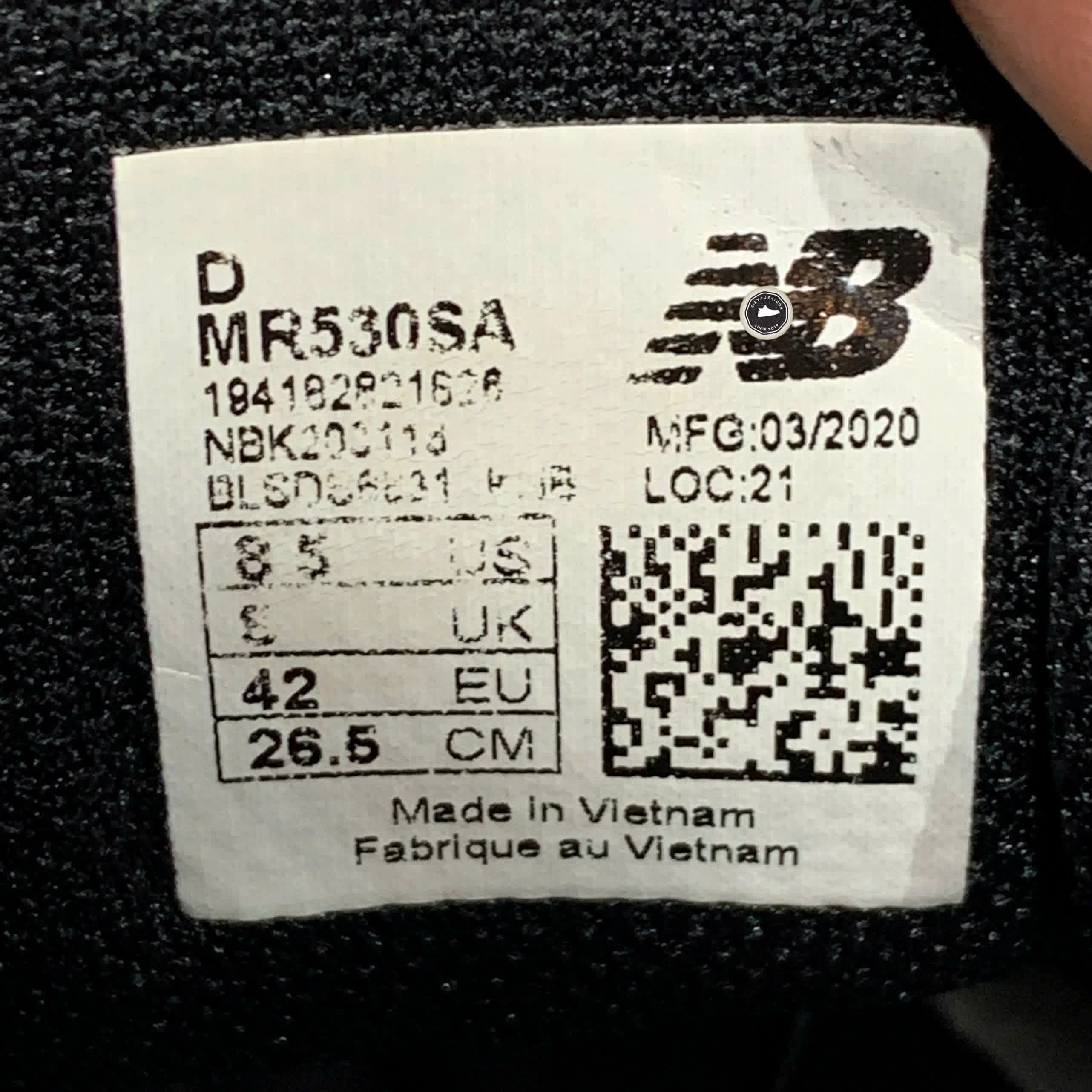 NEW BALANCE 530 MR530SA SIZE 42 GIÀY 2HAND CHÍNH HÃNG PVN19868