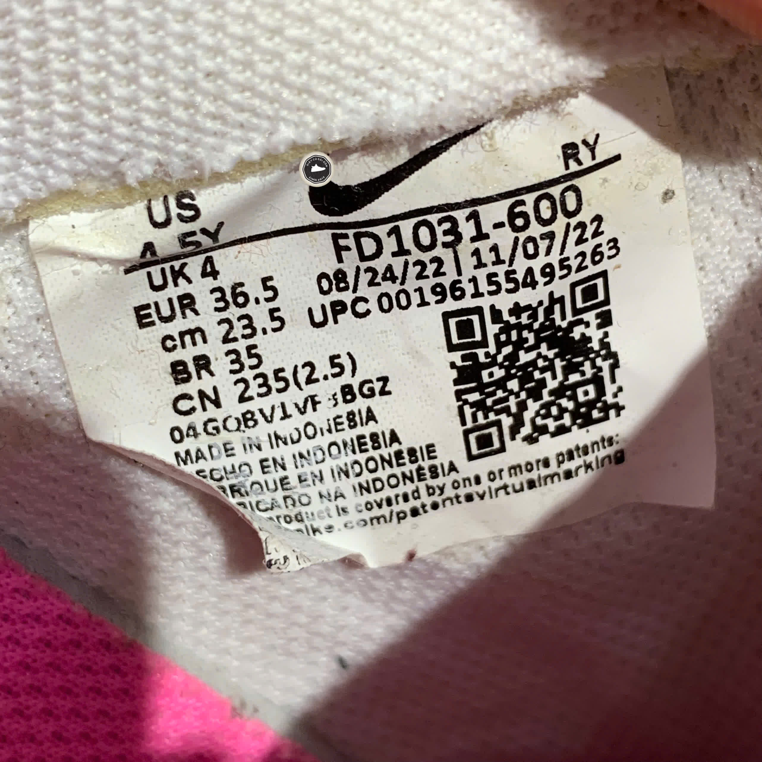 NIKE AIR FORCE 1 LOW VALENTINE’S DAY 2023 FD1031-600 SIZE 36.5 GIÀY 2HAND CHÍNH HÃNG PVN20118