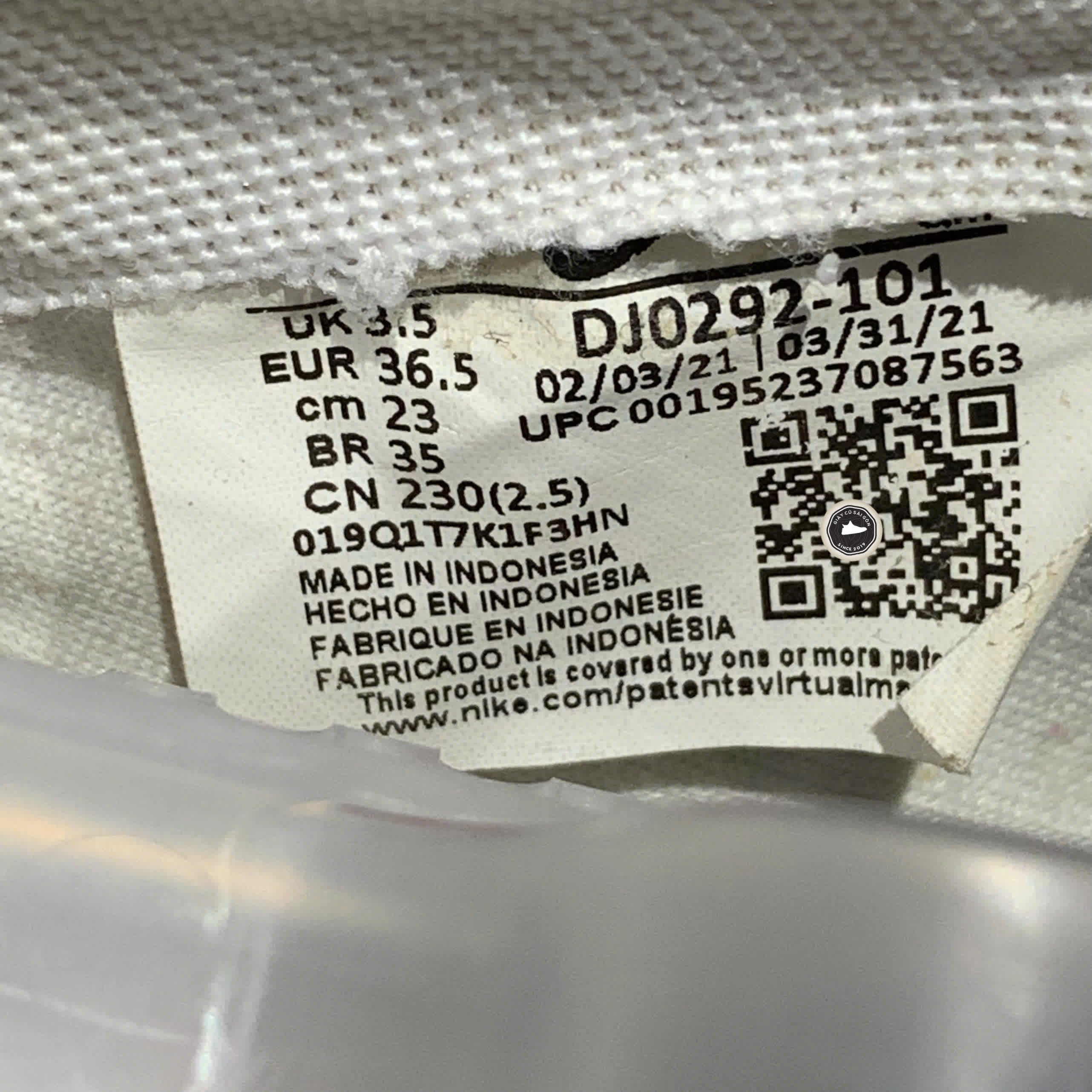 NIKE BLAZER LOW PLATFORM DJ0292-101 – SIZE 36.5 GIÀY 2HAND CHÍNH HÃNG – PVN20135