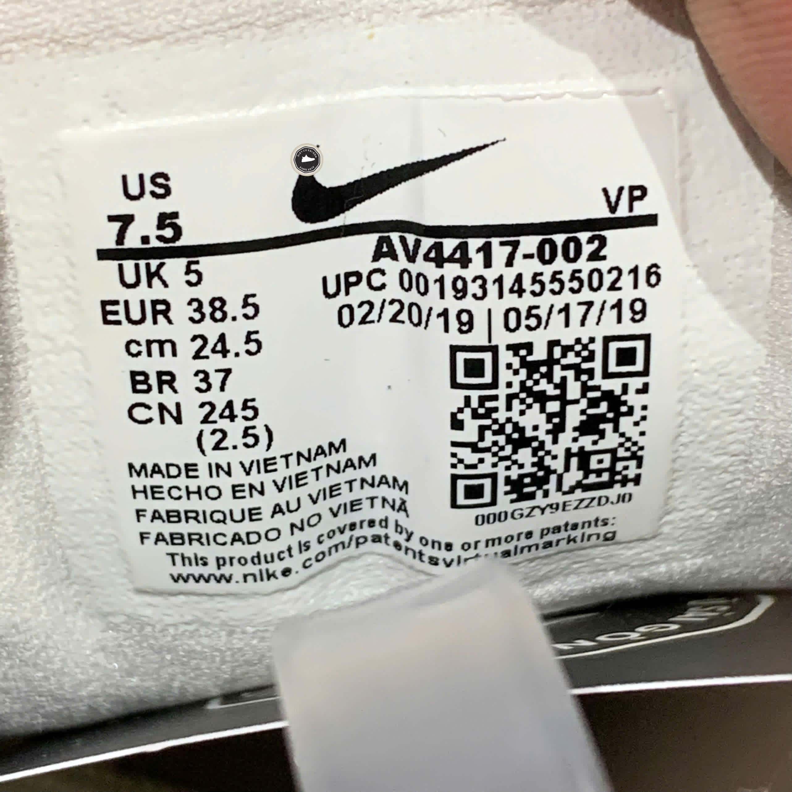 NIKE AV4417-002 SIZE 38.5 GIÀY 2HAND CHÍNH HÃNG PVN20201