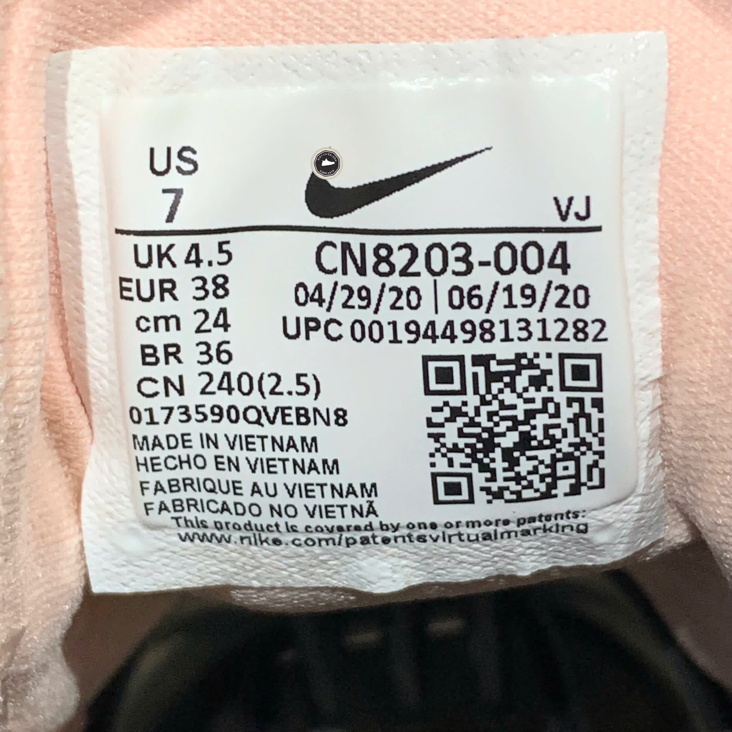 NIKE REACT ART3MIS CN8203-004 SIZE 38 GIÀY 2HAND CHÍNH HÃNG PVN20147