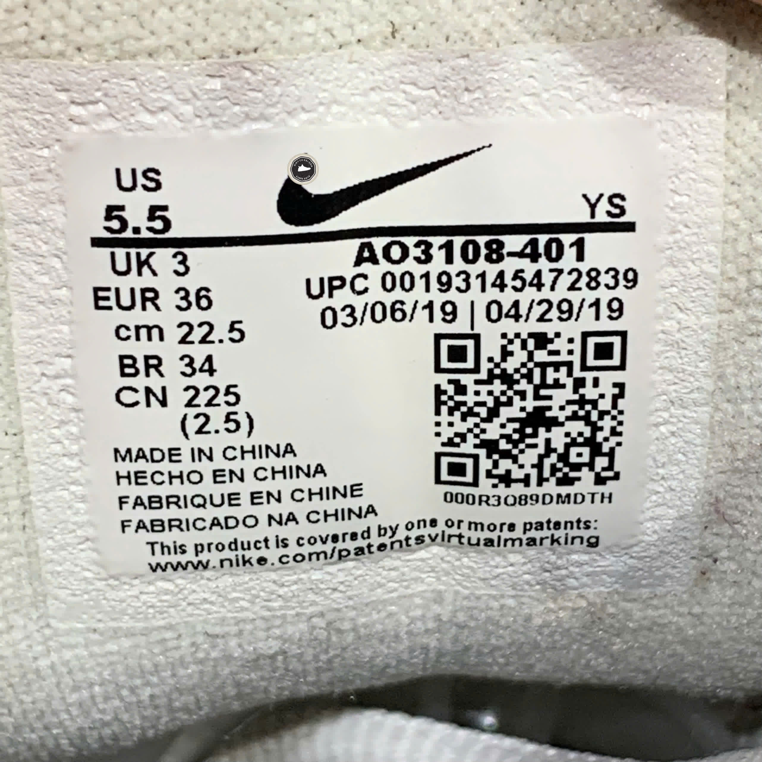 NIKE M2K TEKNO AO3108-401 SIZE 36 GIÀY 2HAND CHÍNH HÃNG PVN20154