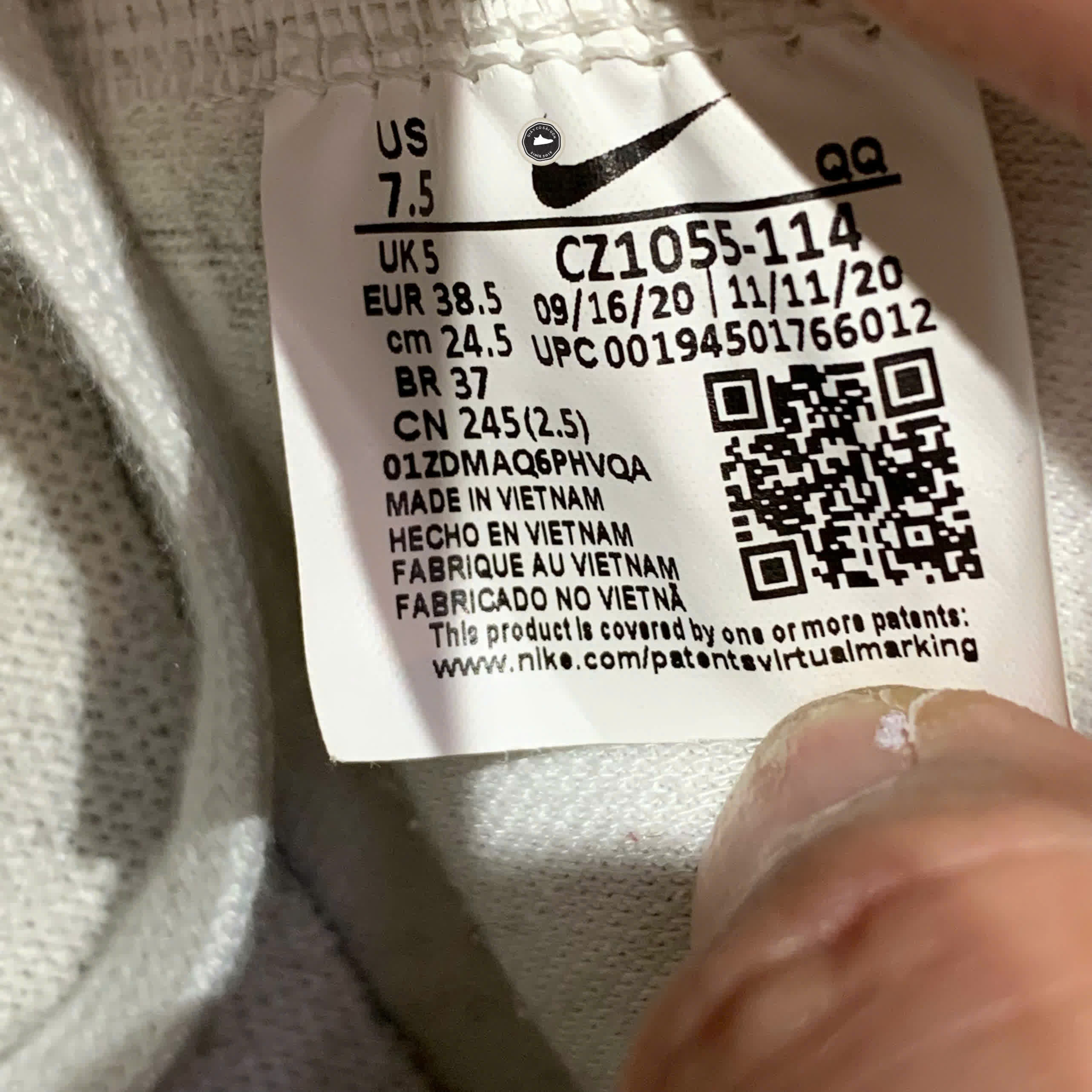 NIKE BLAZER MID ’77 “WHITE SUNSET PULSE” CZ1055-114 SIZE 37.5 GIÀY 2HAND CHÍNH HÃNG PVN20122