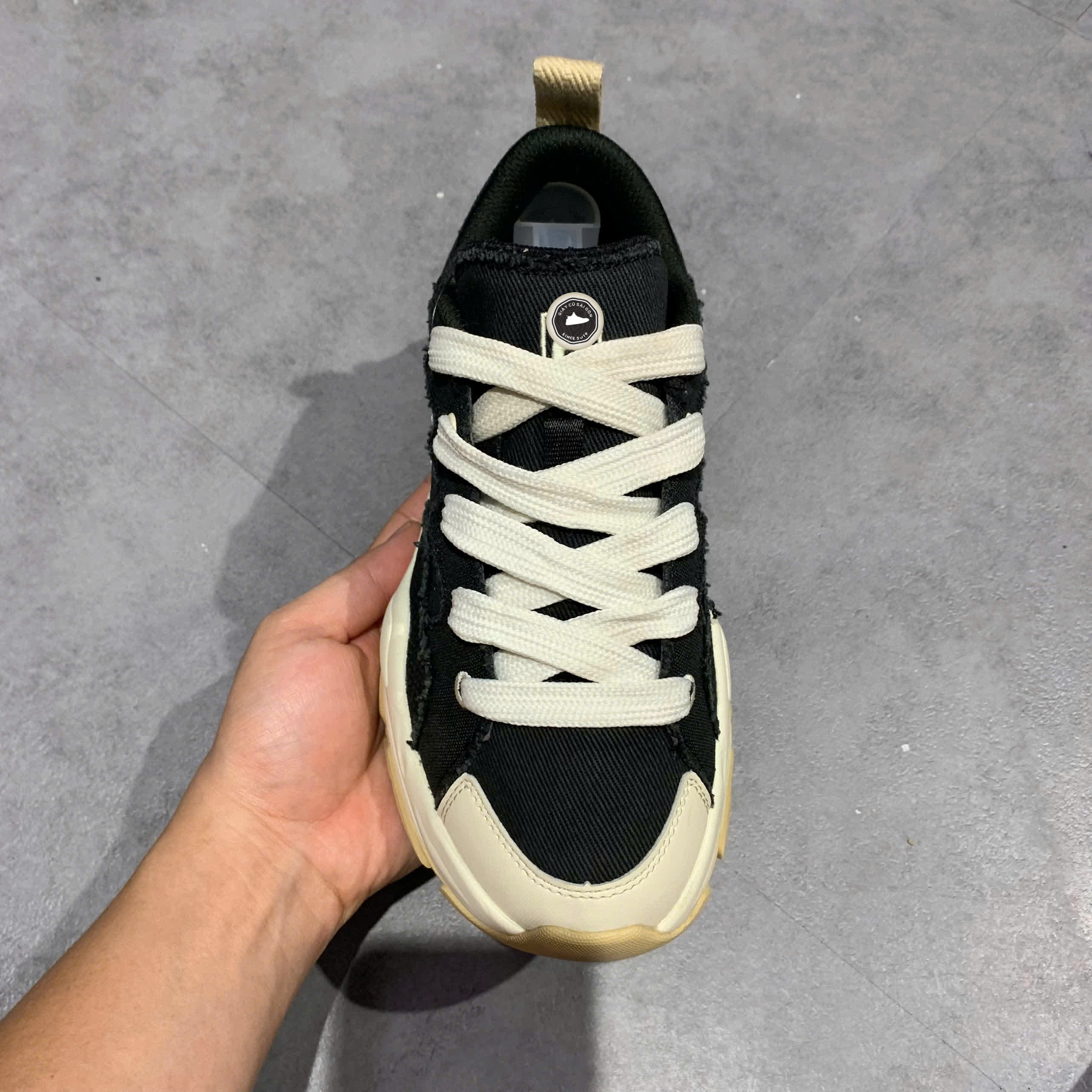 FILA 'BLACK' F12W321304FBV SIZE 36.5 GIÀY 2HAND CHÍNH HÃNG PVN20175