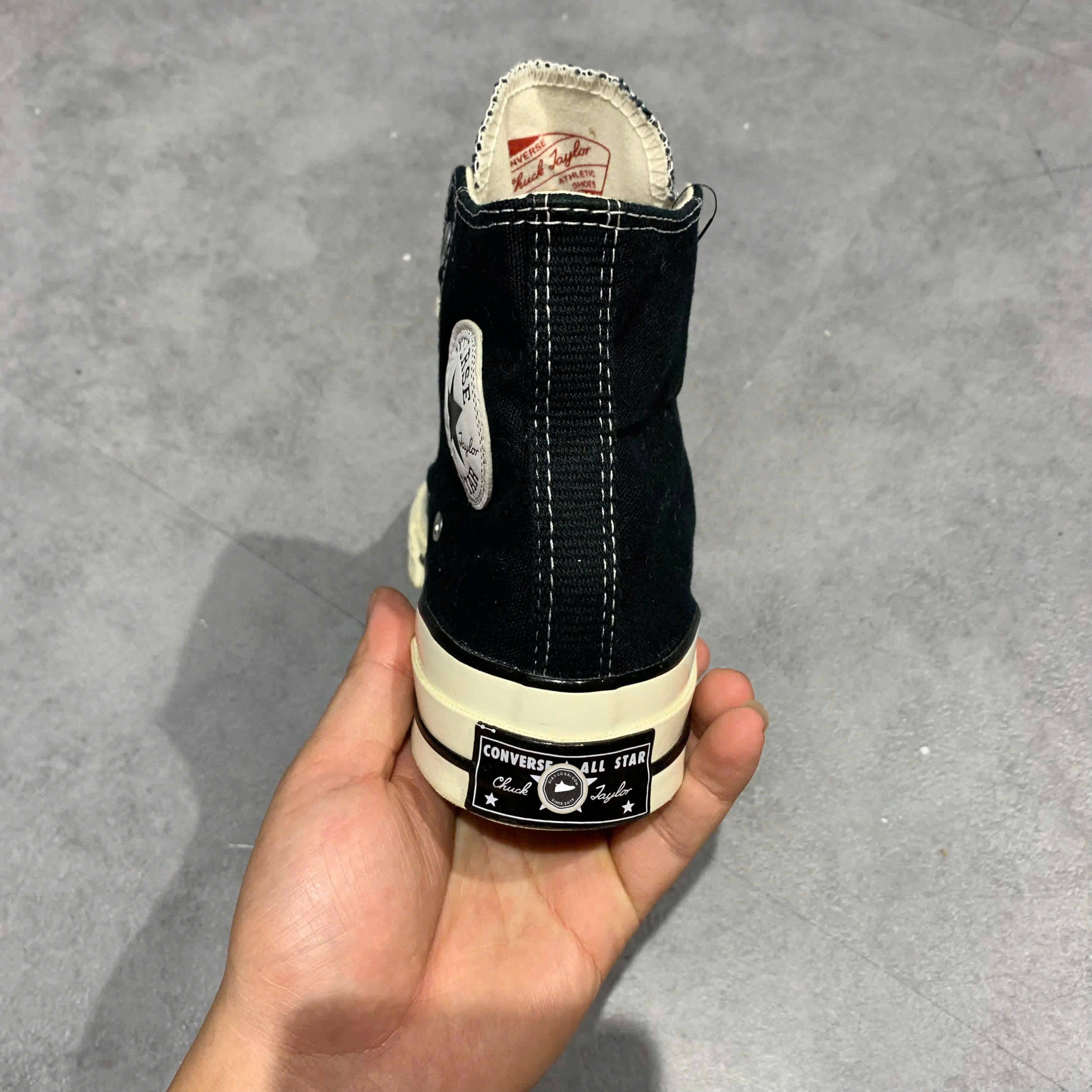 CONVERSE CHUCK 70 HI ‘BLACK’ 162050C SIZE 37.5 GIÀY 2HAND CHÍNH HÃNG PVN20167