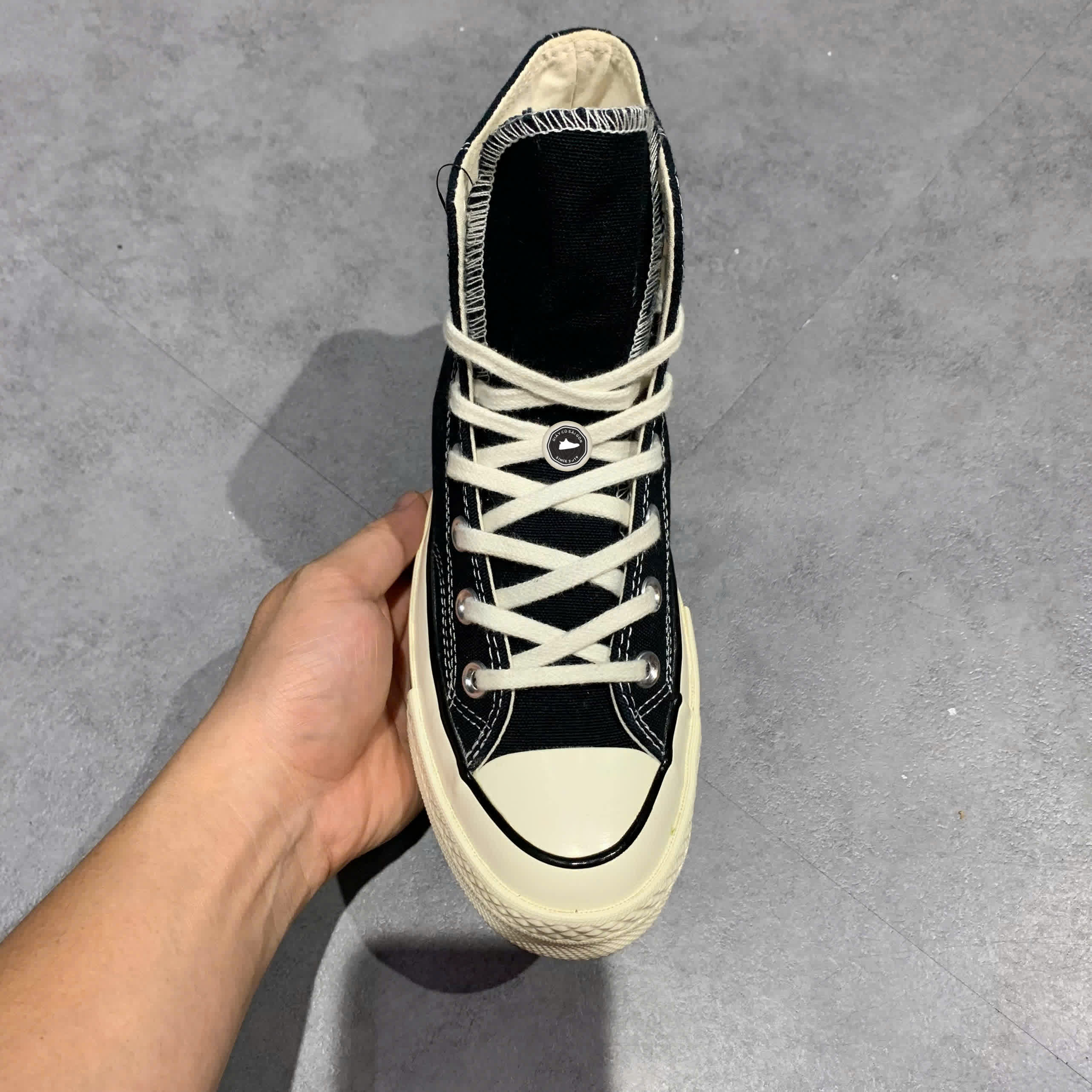 CONVERSE CHUCK 70 HI ‘BLACK’ 162050C SIZE 37.5 GIÀY 2HAND CHÍNH HÃNG PVN20167