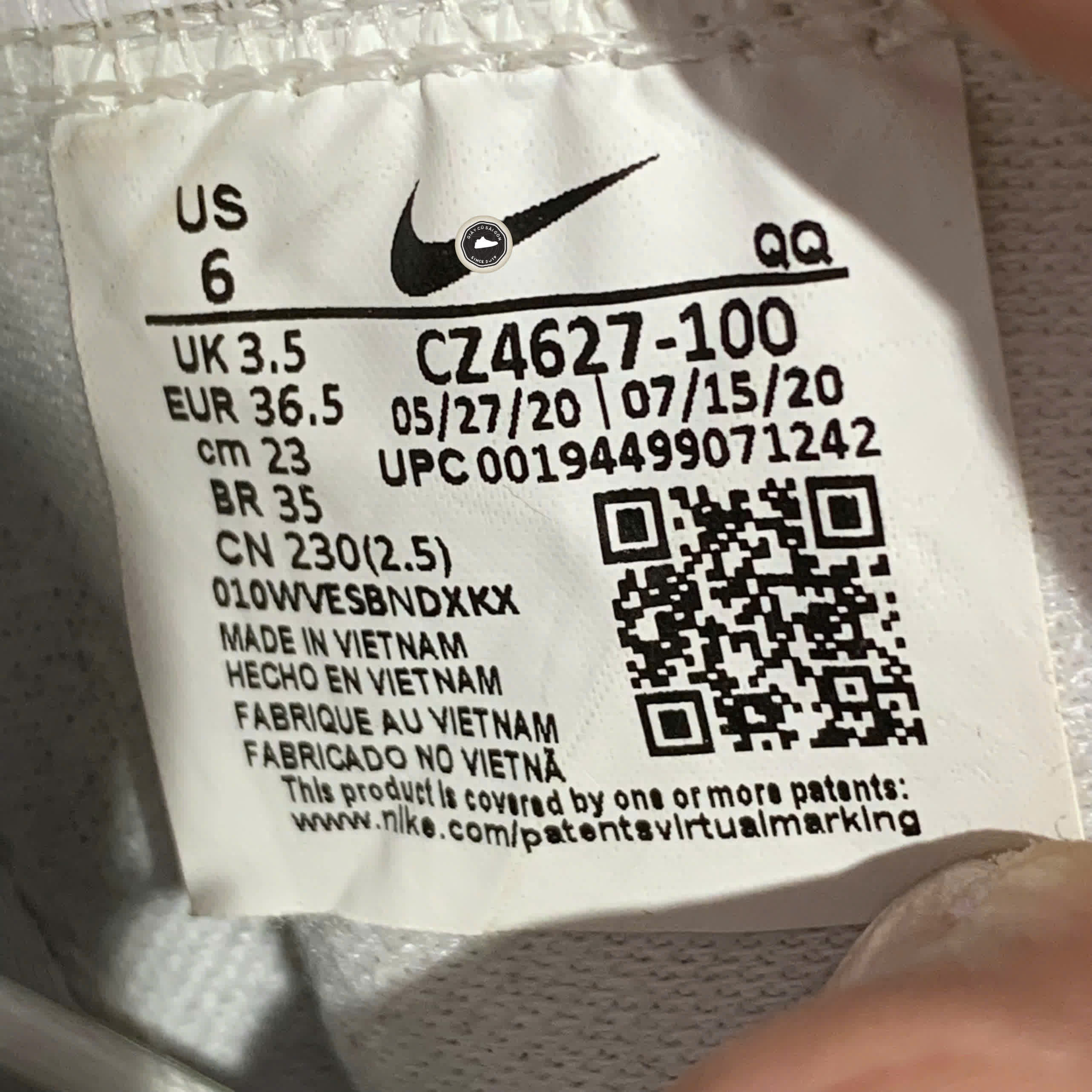 NIKE BLAZER MID ’77 SE CZ4627-100 SIZE 36.5 GIÀY 2HAND CHÍNH HÃNG PVN20124