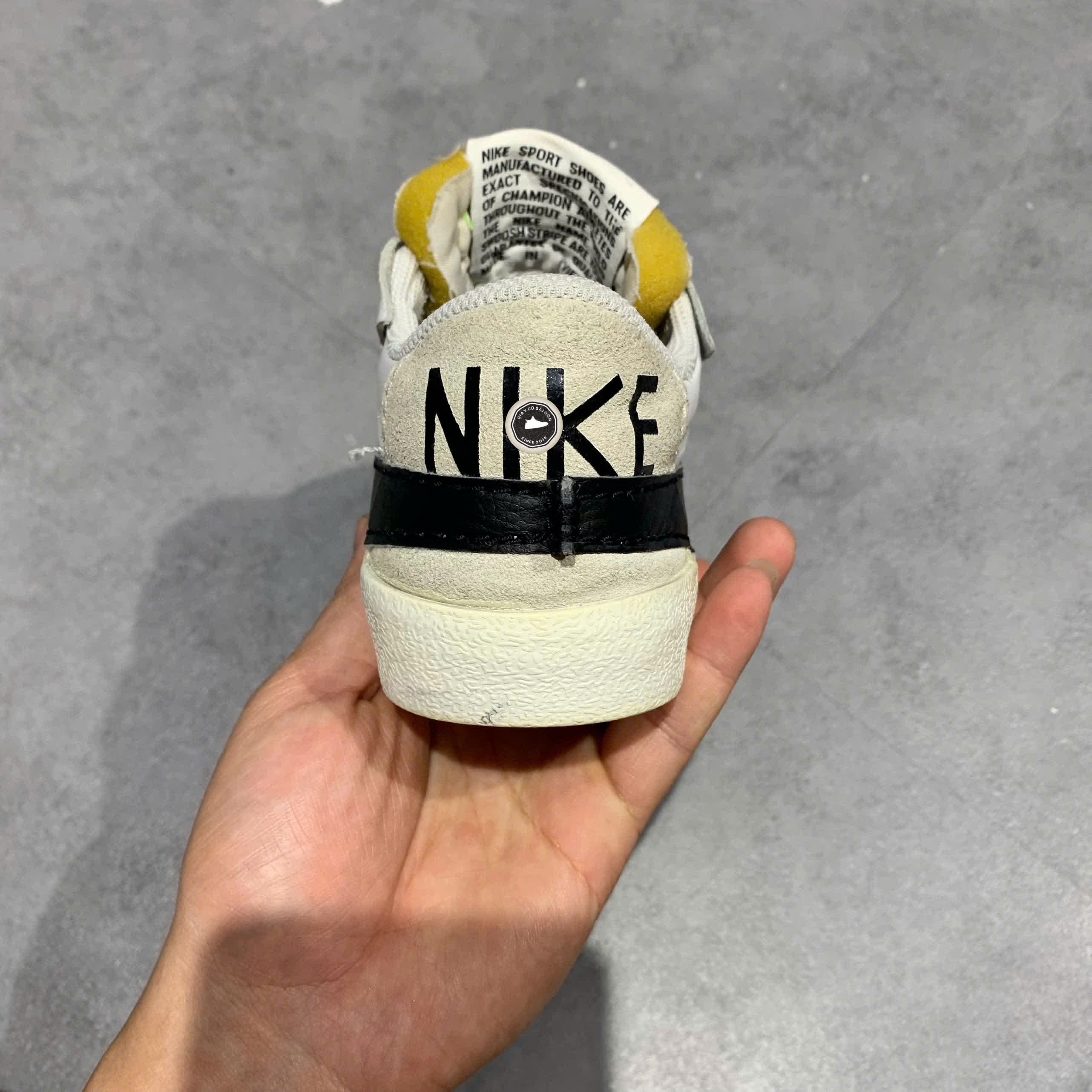 NIKE BLAZER LOW '77 JUMBO DQ1470-101 SIZE 38 GIÀY 2HAND CHÍNH HÃNG PVN20196