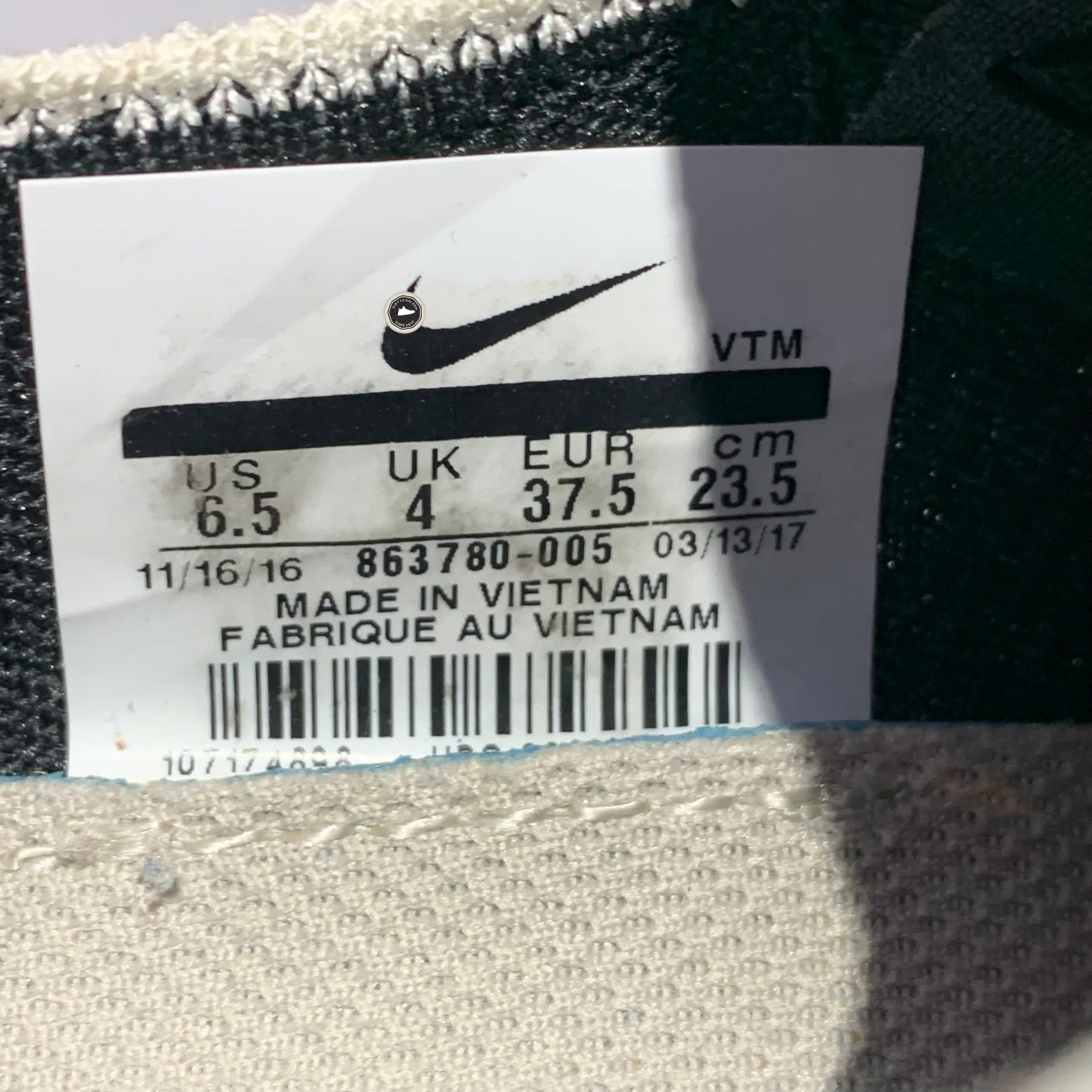 NIKE REACT INFINITY RUN 863780 005 – SIZE 37.5 GIÀY 2HAND CHÍNH HÃNG – PVN20185