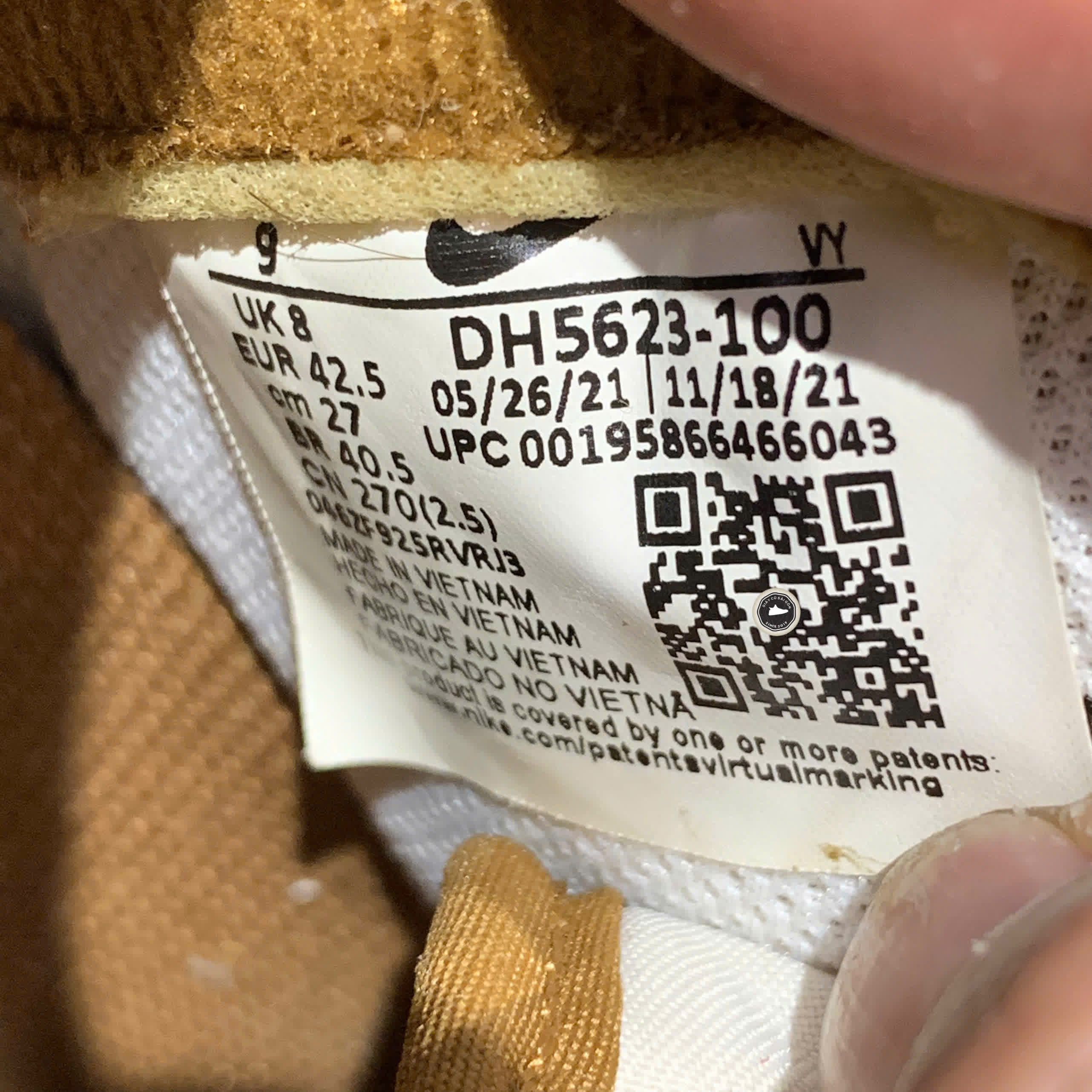 NIKE AIR FORCE 1 MID “ALE BROWN” DH5623-100 SIZE 42 ½ GIÀY 2HAND CHÍNH HÃNG PVN19968