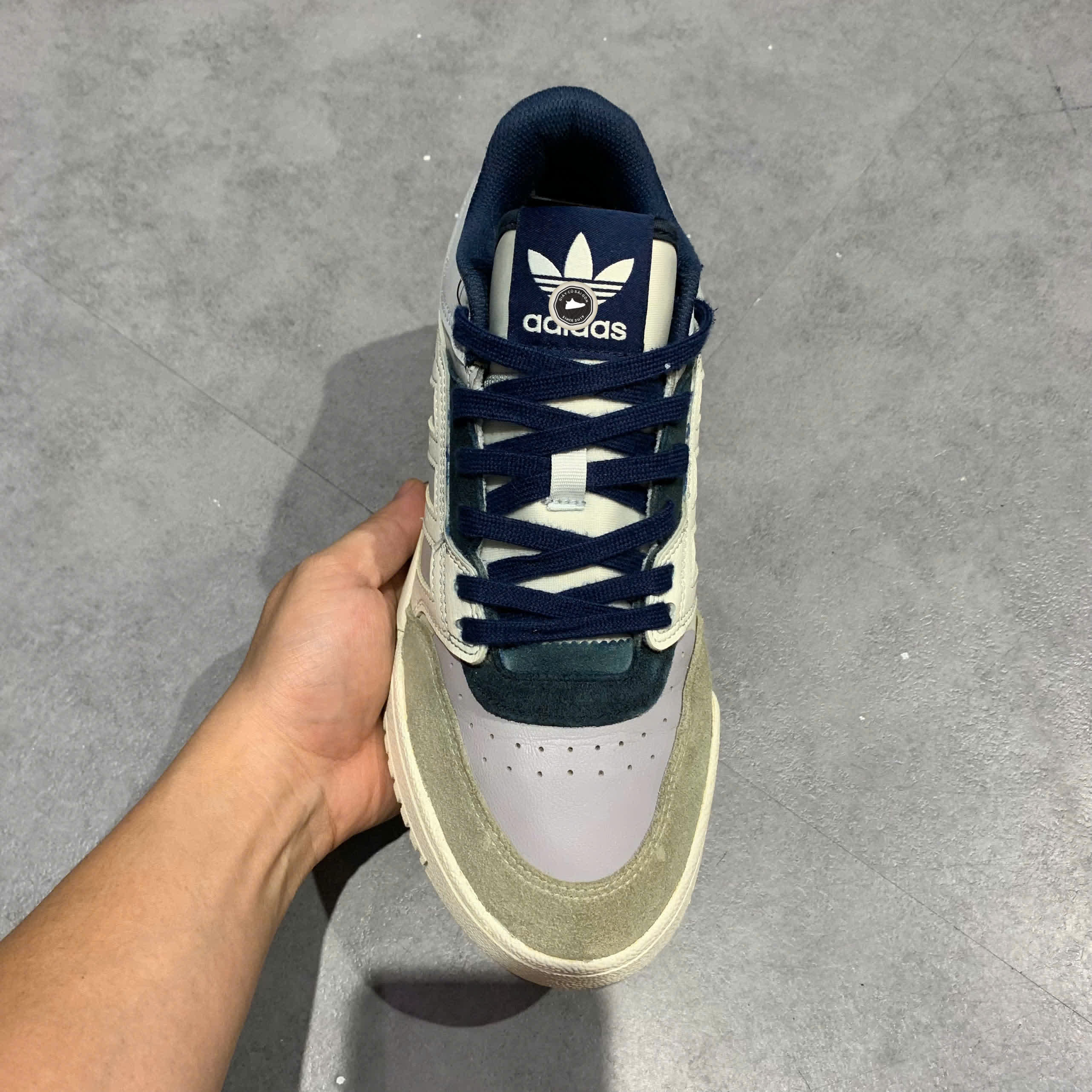 ADIDAS DROP STEP LOW ‘OFF WHITE HALO BLUE’ HQ7119 SIZE 42 GIÀY 2HAND CHÍNH HÃNG PVN19966