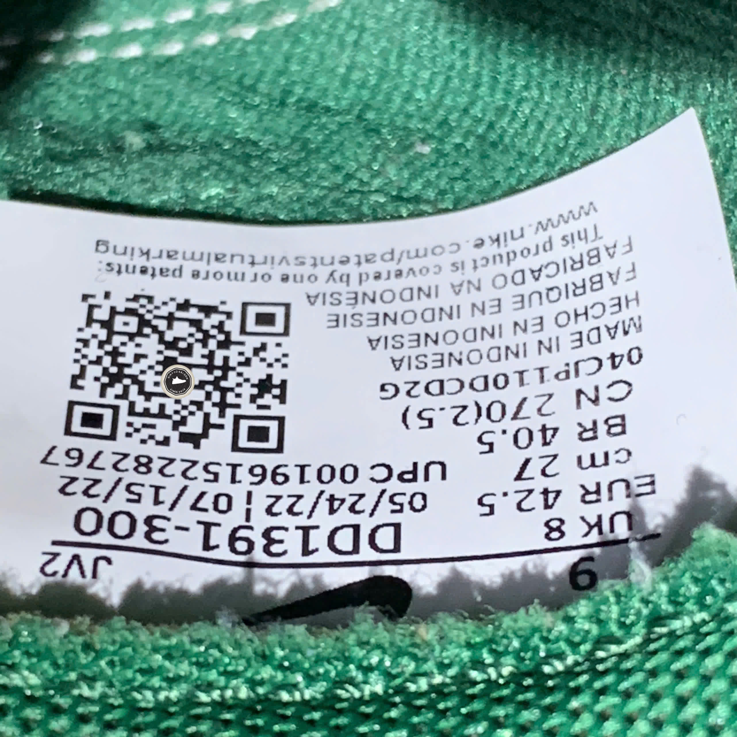 NIKE DUNK LOW ‘MIAMI HURRICANES’ DD1391-300 SIZE 42.5 GIÀY 2HAND CHÍNH HÃNG PVN20071