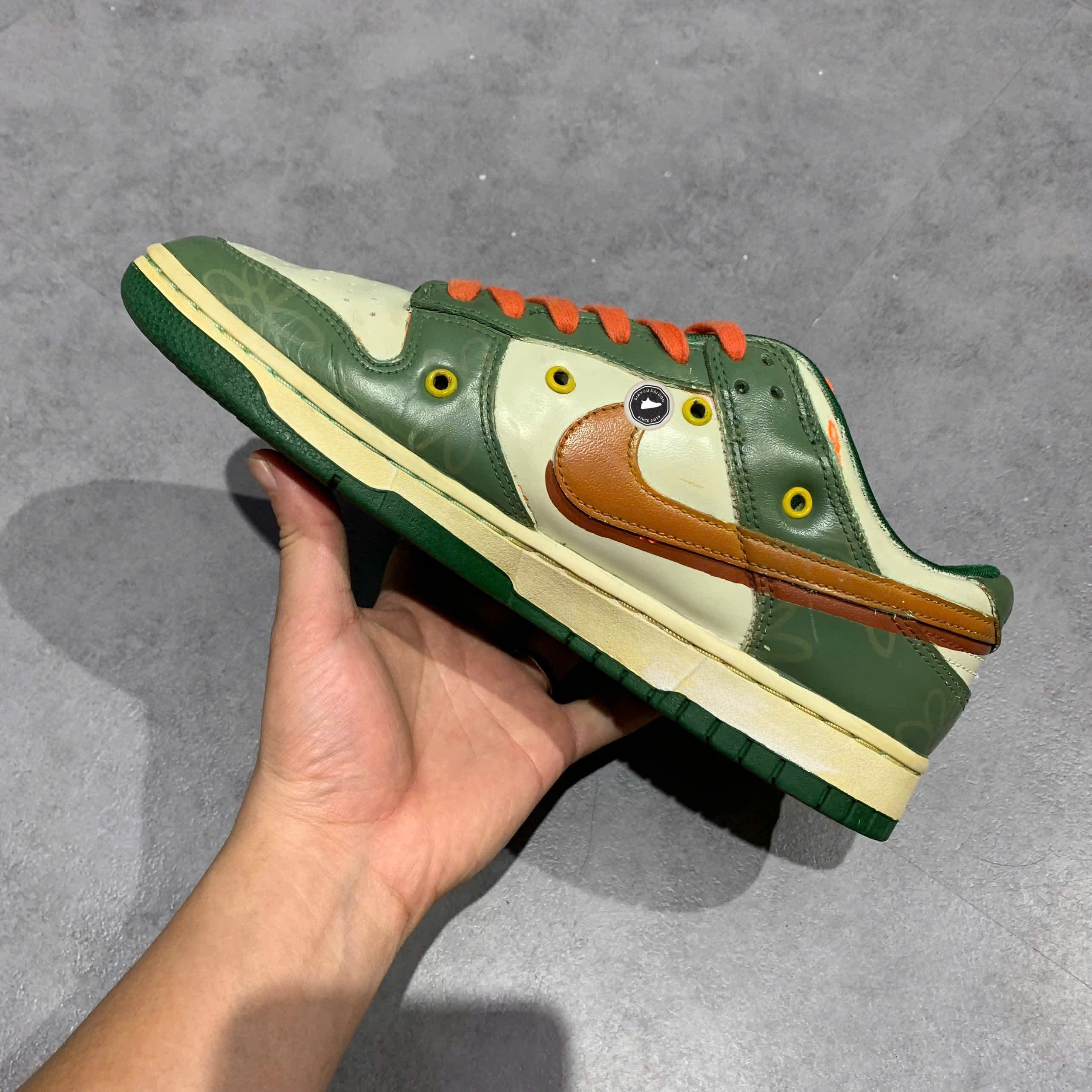 NIKE DUNK LOW ‘MIAMI HURRICANES’ DD1391-300 SIZE 42.5 GIÀY 2HAND CHÍNH HÃNG PVN20071