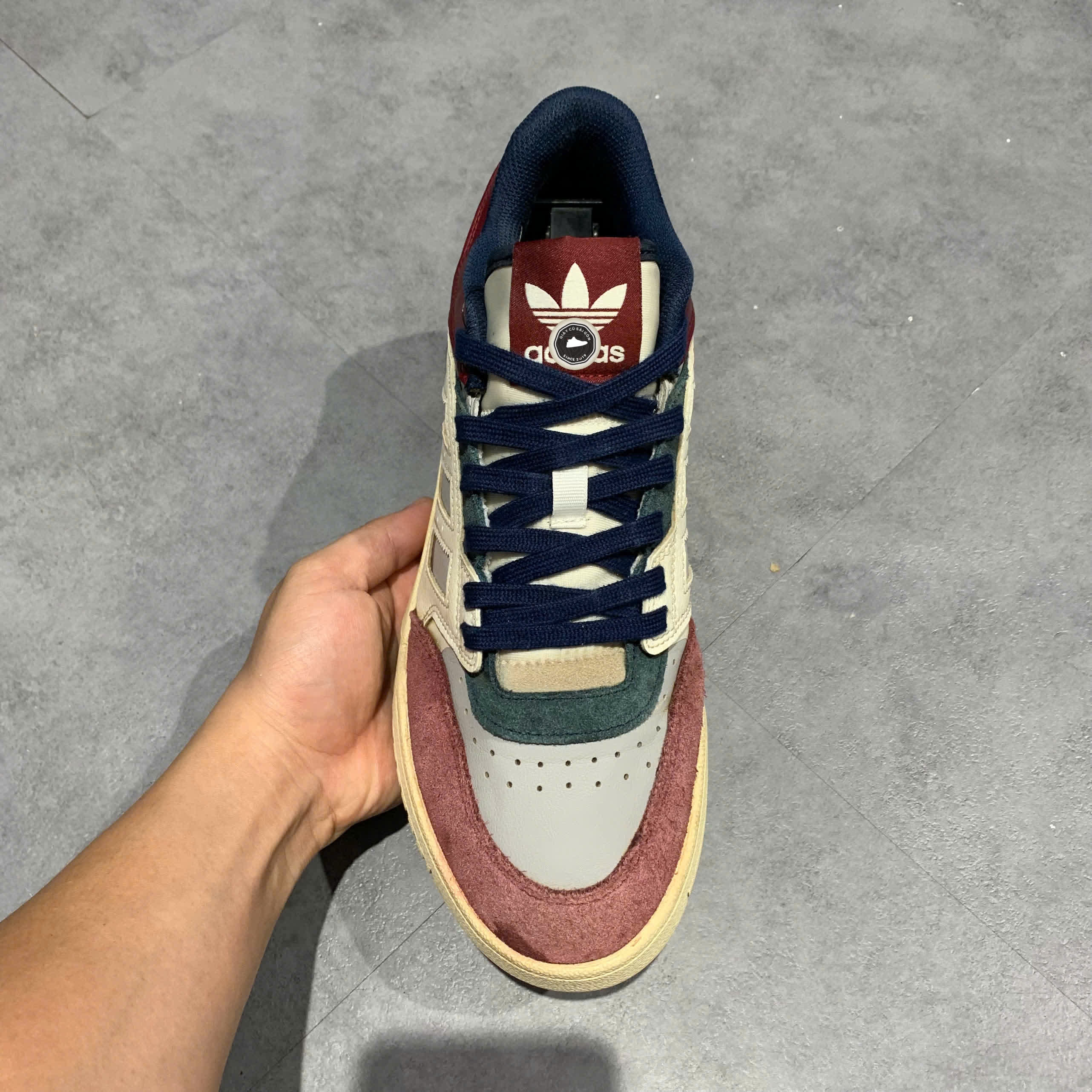 ADIDAS DROP STEP LOW ‘NAVY / RED’ HQ7118 SIZE 43 1/3 GIÀY 2HAND CHÍNH HÃNG PVN20002