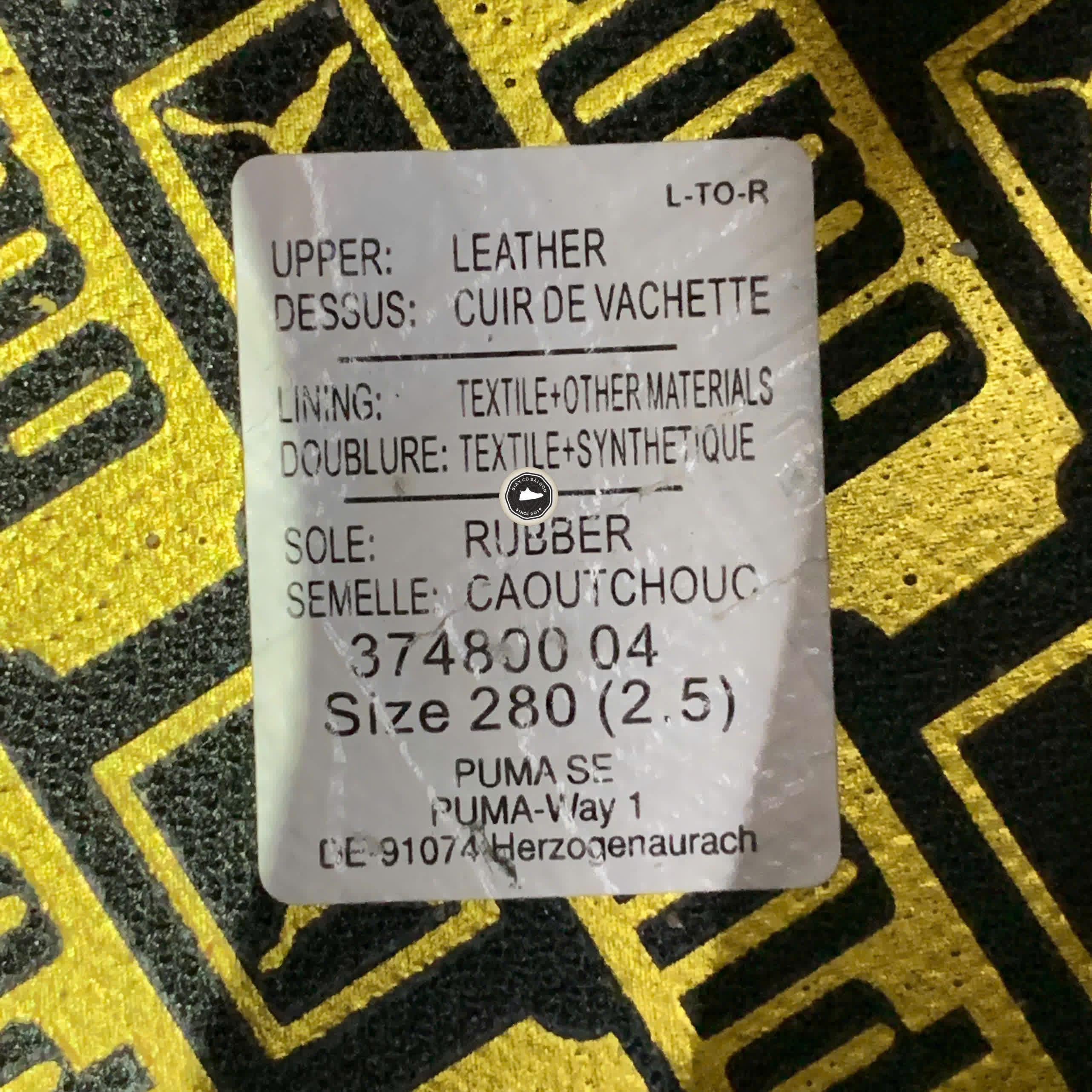 PUMA OSLO-CITY “BLACK / GUM” 374800-04 SIZE 43 GIÀY 2HAND CHÍNH HÃNG PVN20090