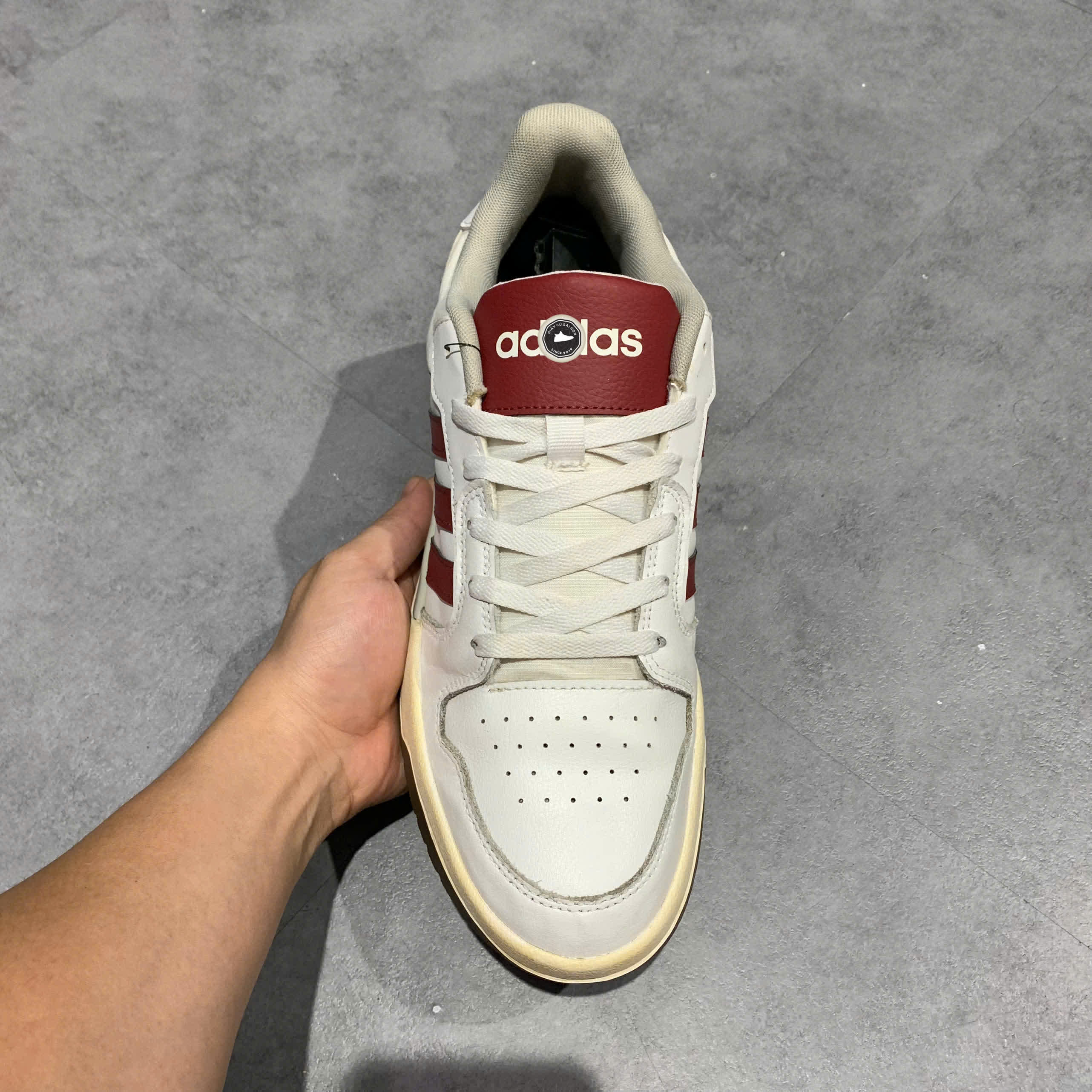 ADIDAS NEO ENTRAP ‘WHITE/RED’ FW3462 SIZE 44 2/3 GIÀY 2HAND CHÍNH HÃNG PVN19967