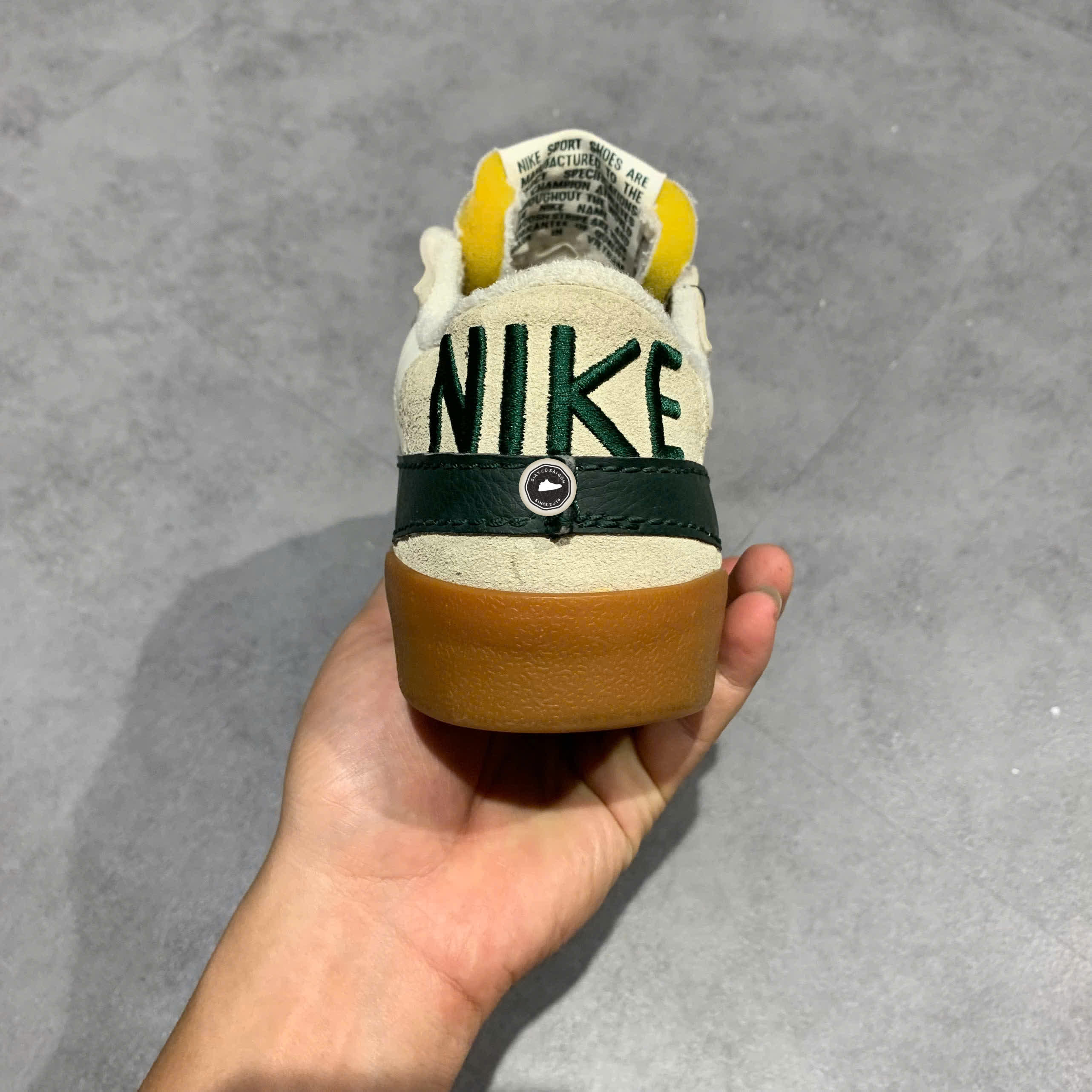 NIKE BLAZER LOW ’77 JUMBO ‘SAIL / PRO GREEN / GUM’ DR9865-101 SIZE 43 GIÀY 2HAND CHÍNH HÃNG PVN20014