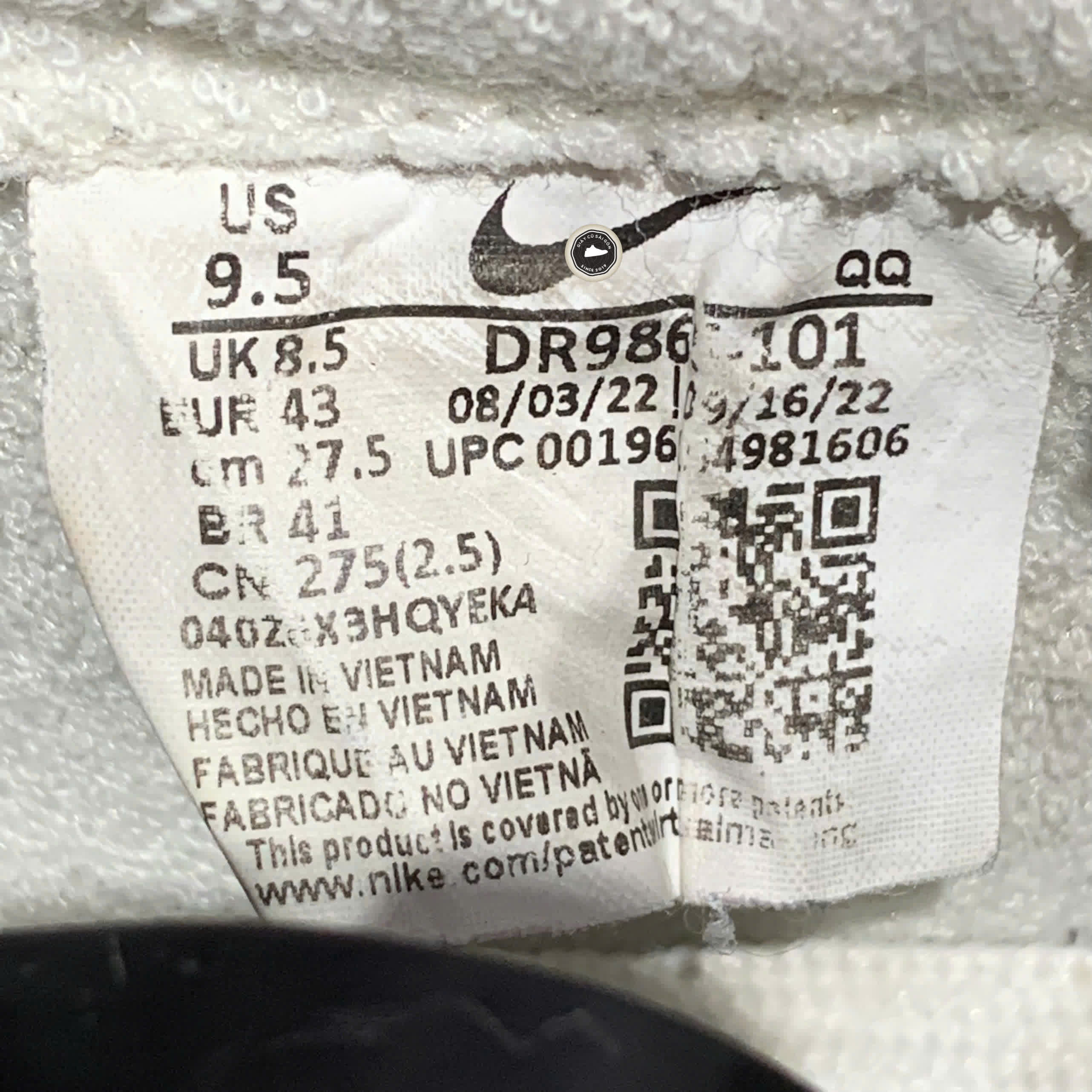 NIKE BLAZER LOW ’77 JUMBO ‘SAIL / PRO GREEN / GUM’ DR9865-101 SIZE 43 GIÀY 2HAND CHÍNH HÃNG PVN20014