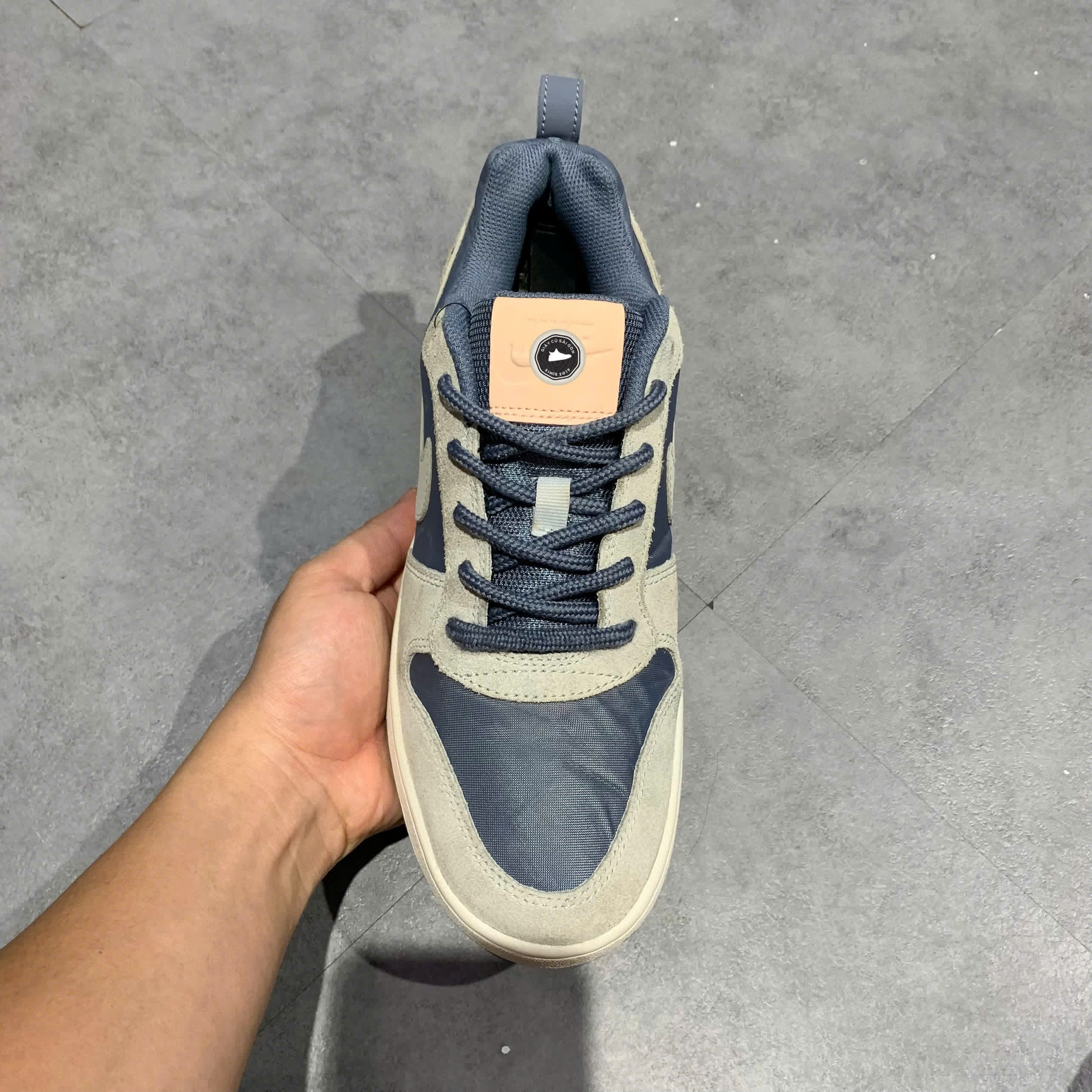NIKE COURT BOROUGH LOW PREMIUM 'ARMORY BLUE' 861533-400 SIZE 40 GIÀY 2HAND CHÍNH HÃNG PVN20050