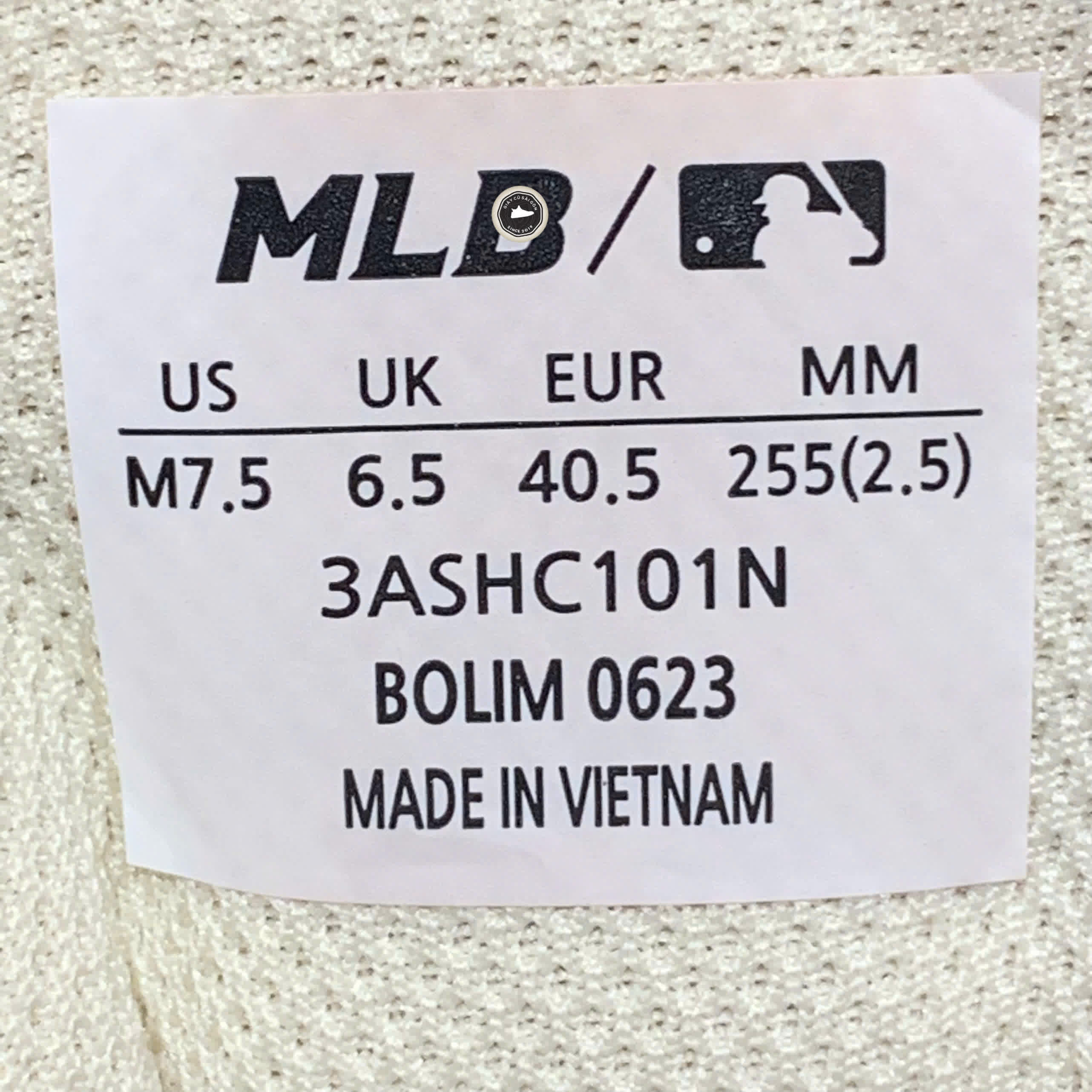 MLB BIGBALL CHUNKY “GUM BEIGE / WHITE” 3ASHC101N SIZE 40.5 GIÀY 2HAND CHÍNH HÃNG PVN19960