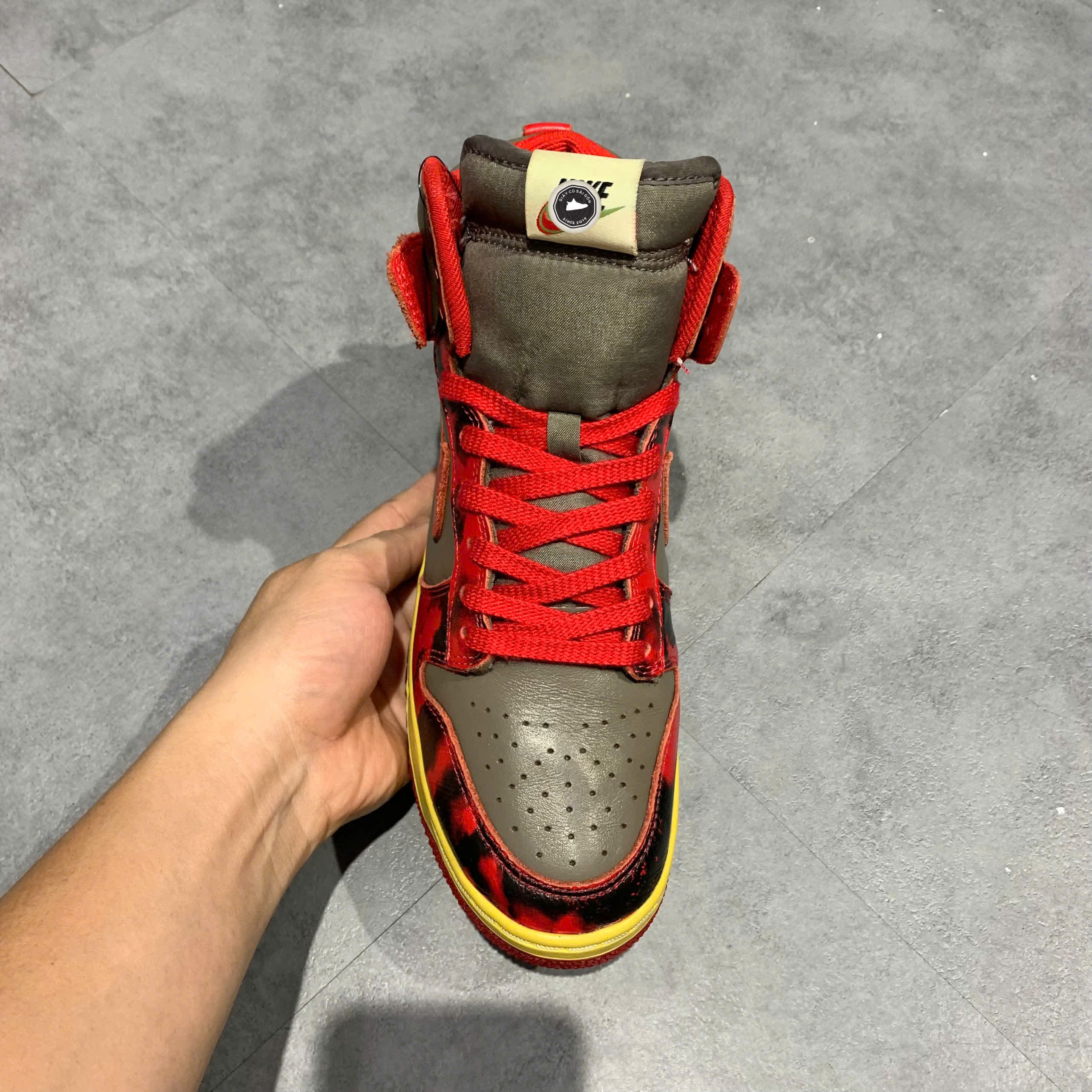 NIKE DUNK HIGH “RED ACID WASH” DD9404-600 SIZE 40 GIÀY 2HAND CHÍNH HÃNG PVN20019