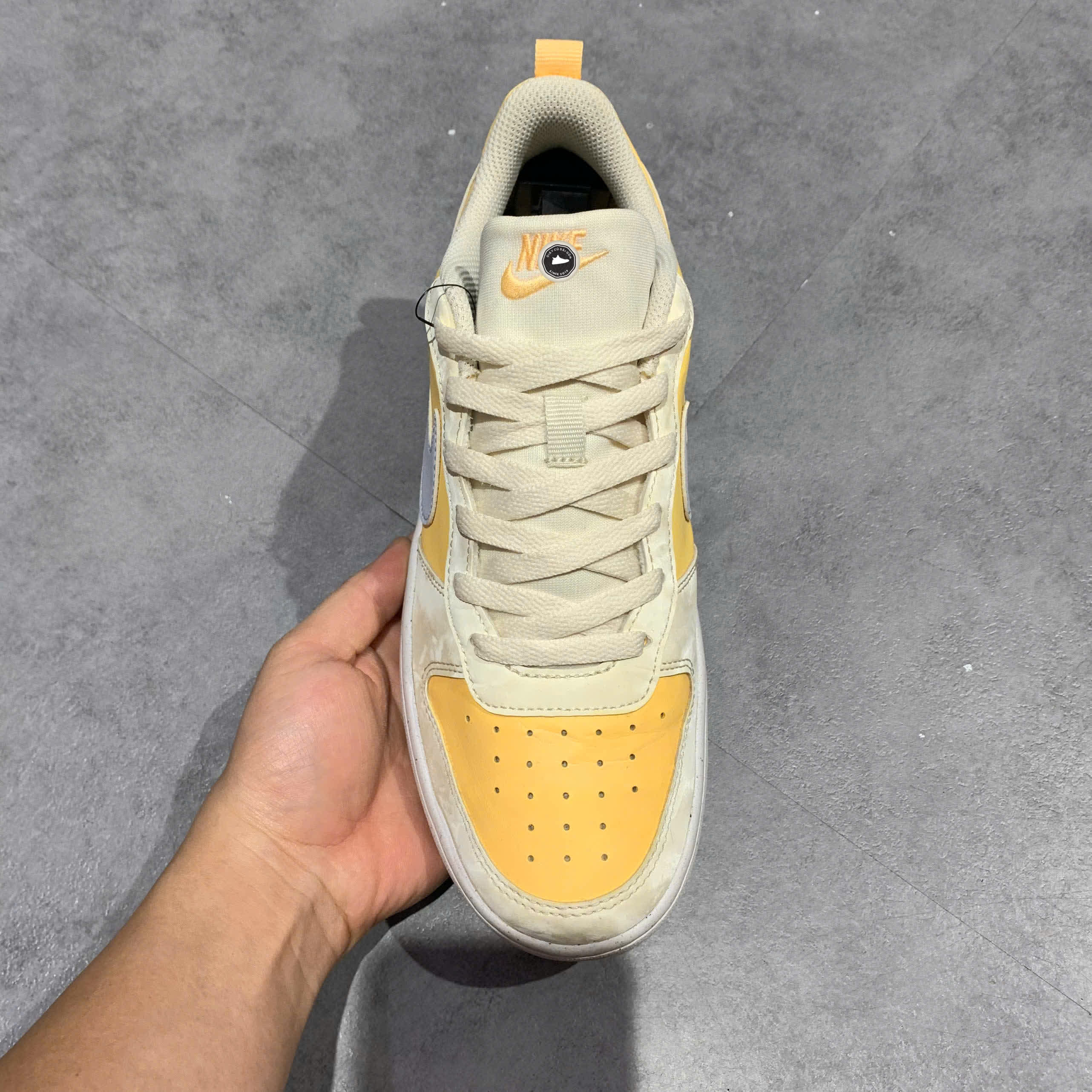 NIKE COURT BOROUGH LOW RECRAFT “PALE IVORY / MELON TINT” DV5456-107 SIZE 40 GIÀY 2HAND CHÍNH HÃNG PVN20095