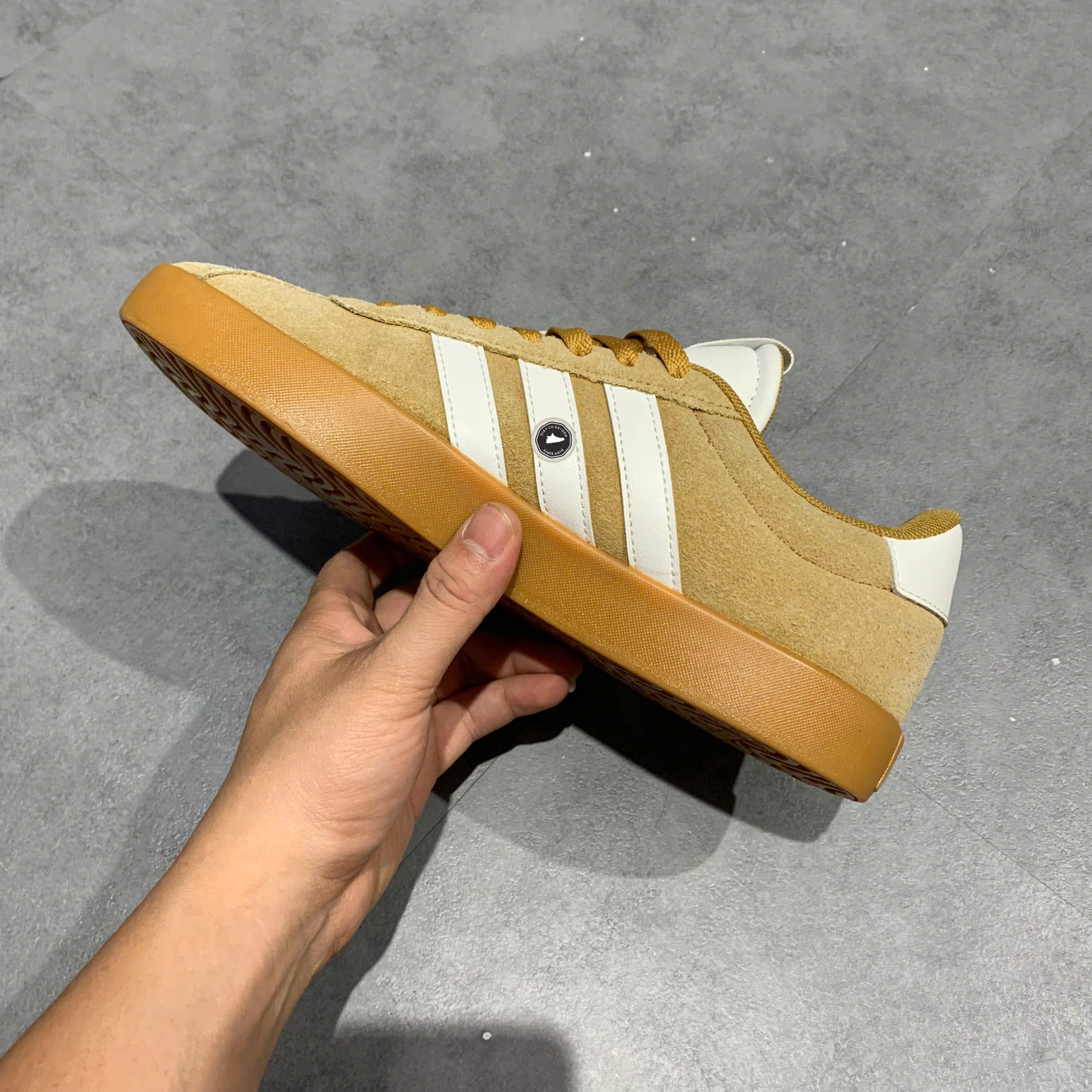 ADIDAS VL COURT 3.0 “KHAKI WHITE” ID9183 SIZE 40 2/3 GIÀY 2HAND CHÍNH HÃNG PVN20031