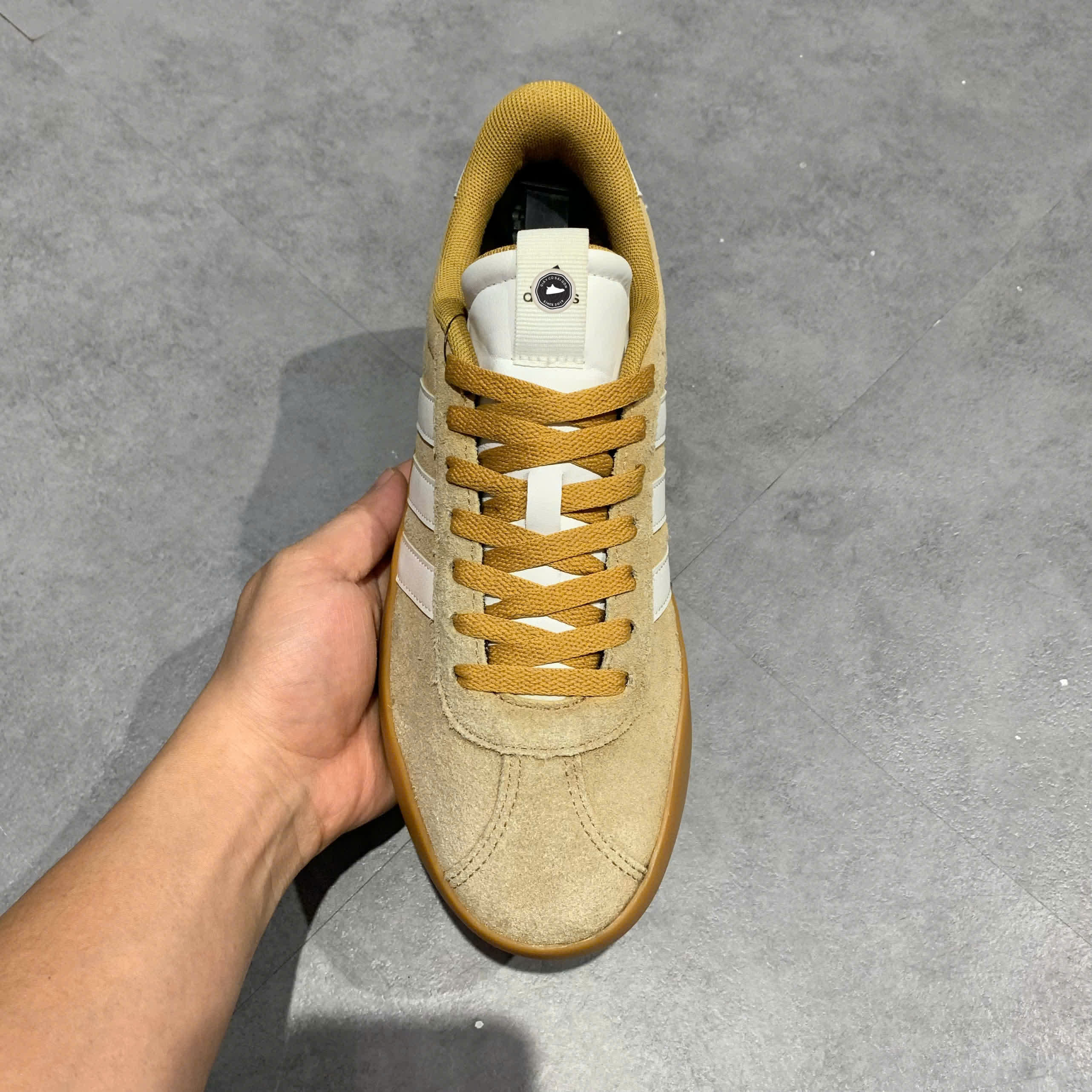 ADIDAS VL COURT 3.0 “KHAKI WHITE” ID9183 SIZE 40 2/3 GIÀY 2HAND CHÍNH HÃNG PVN20031