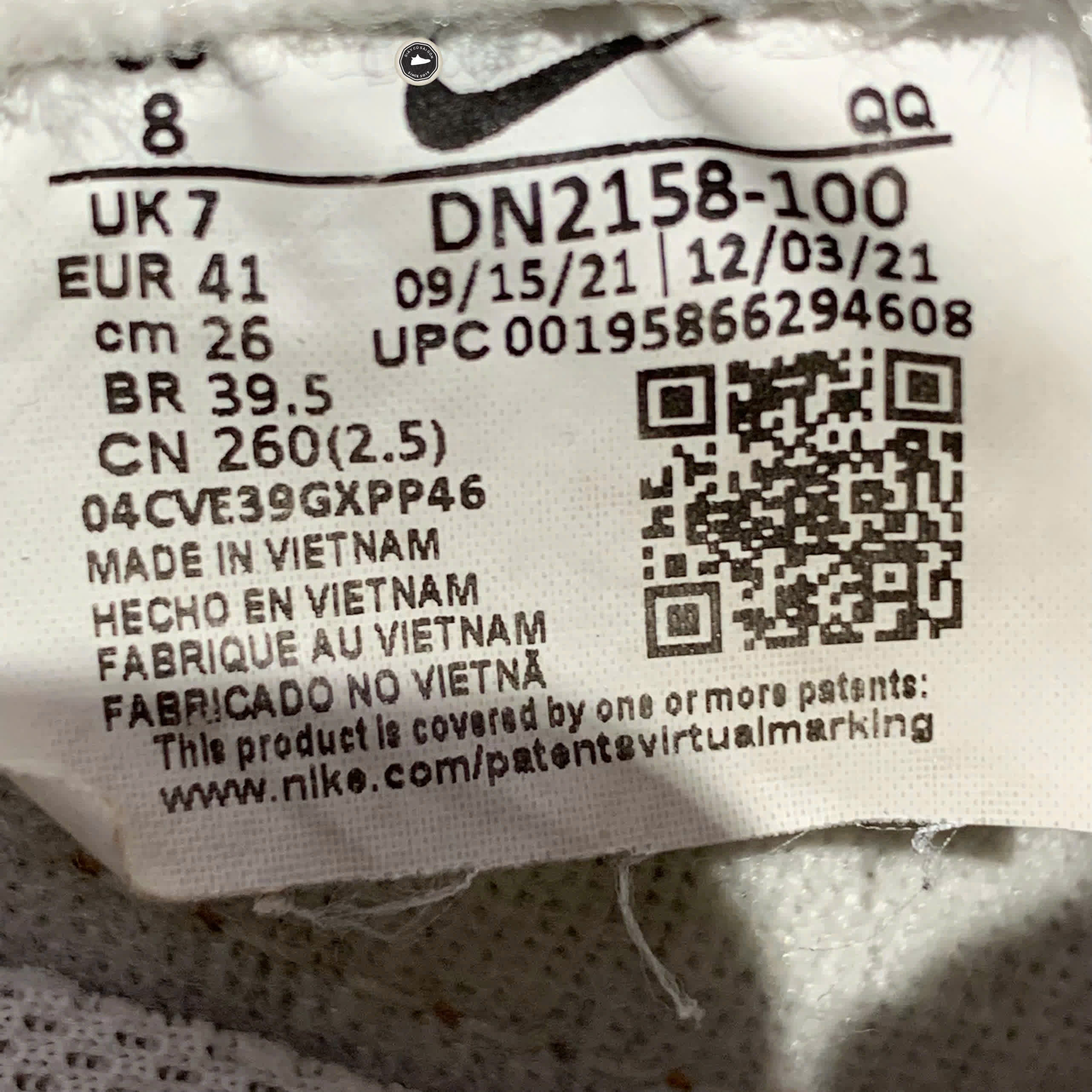 NIKE BLAZER LOW ’77 JUMBO “WHITE / ALPHA ORANGE” DN2158-100 SIZE 41 GIÀY 2HAND CHÍNH HÃNG PVN19589