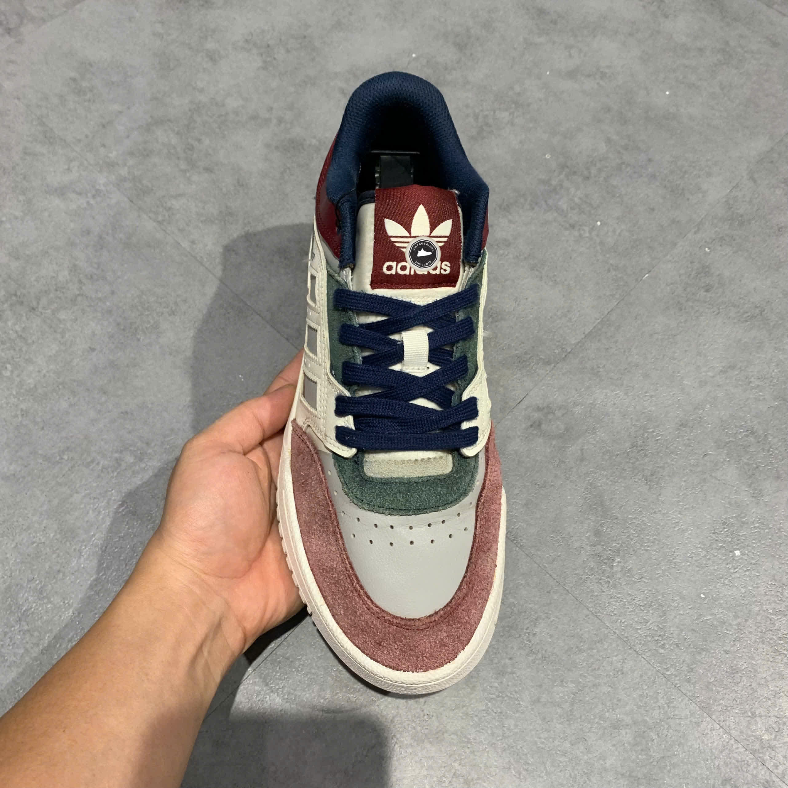 ADIDAS DROP STEP LOW DIRECTIONAL “NAVY RED” HQ7118 SIZE 41 ⅓ GIÀY 2HAND CHÍNH HÃNG PVN19951