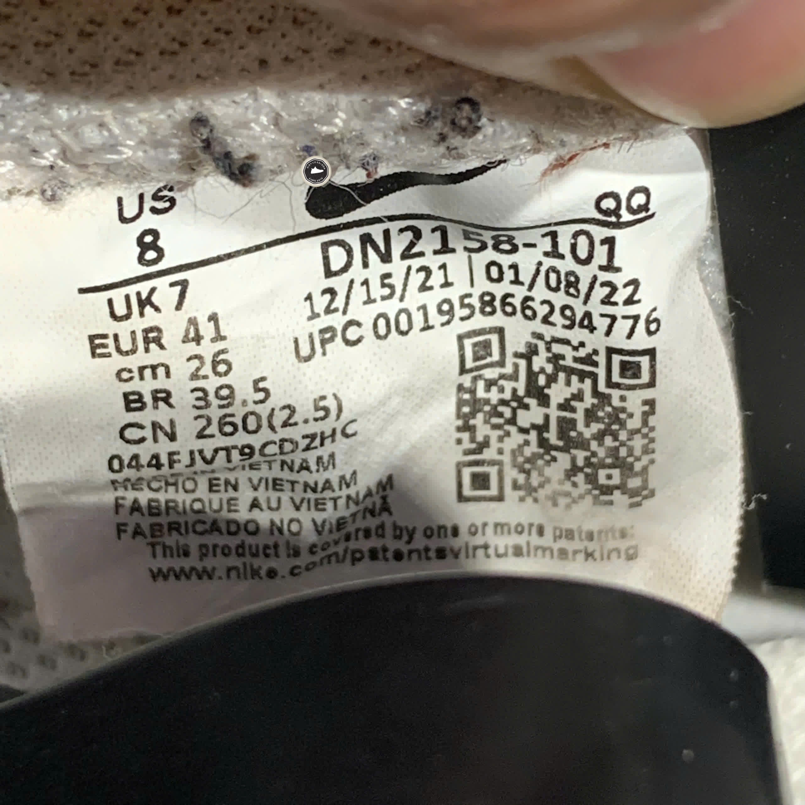 NIKE BLAZER LOW ’77 JUMBO “WHITE BLACK SAIL” DN2158-101 SIZE 41 GIÀY 2HAND CHÍNH HÃNG PVN20103