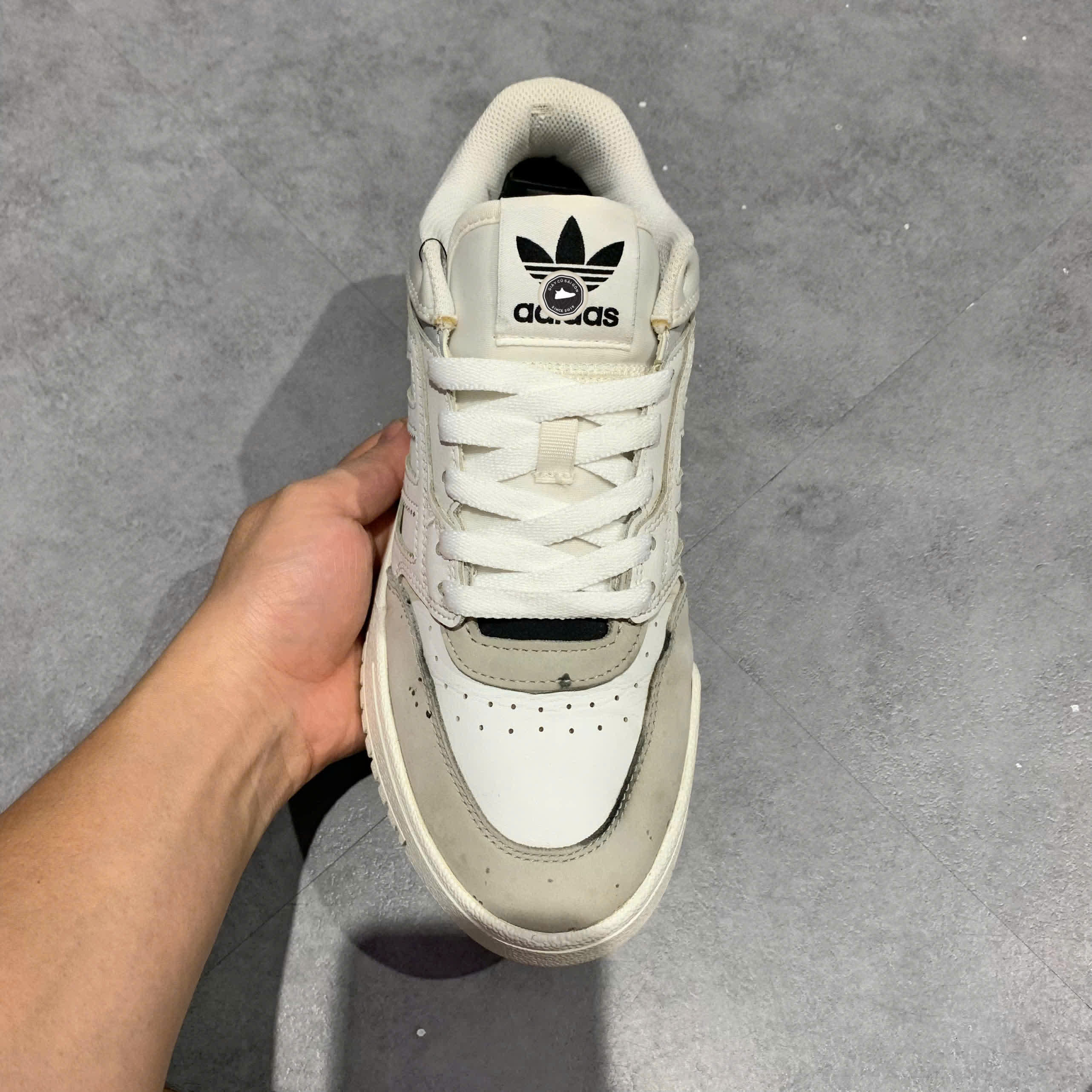 ADIDAS DROP STEP “WHITE / GREY” GV9294 SIZE 41 ⅓ GIÀY 2HAND CHÍNH HÃNG PVN19947