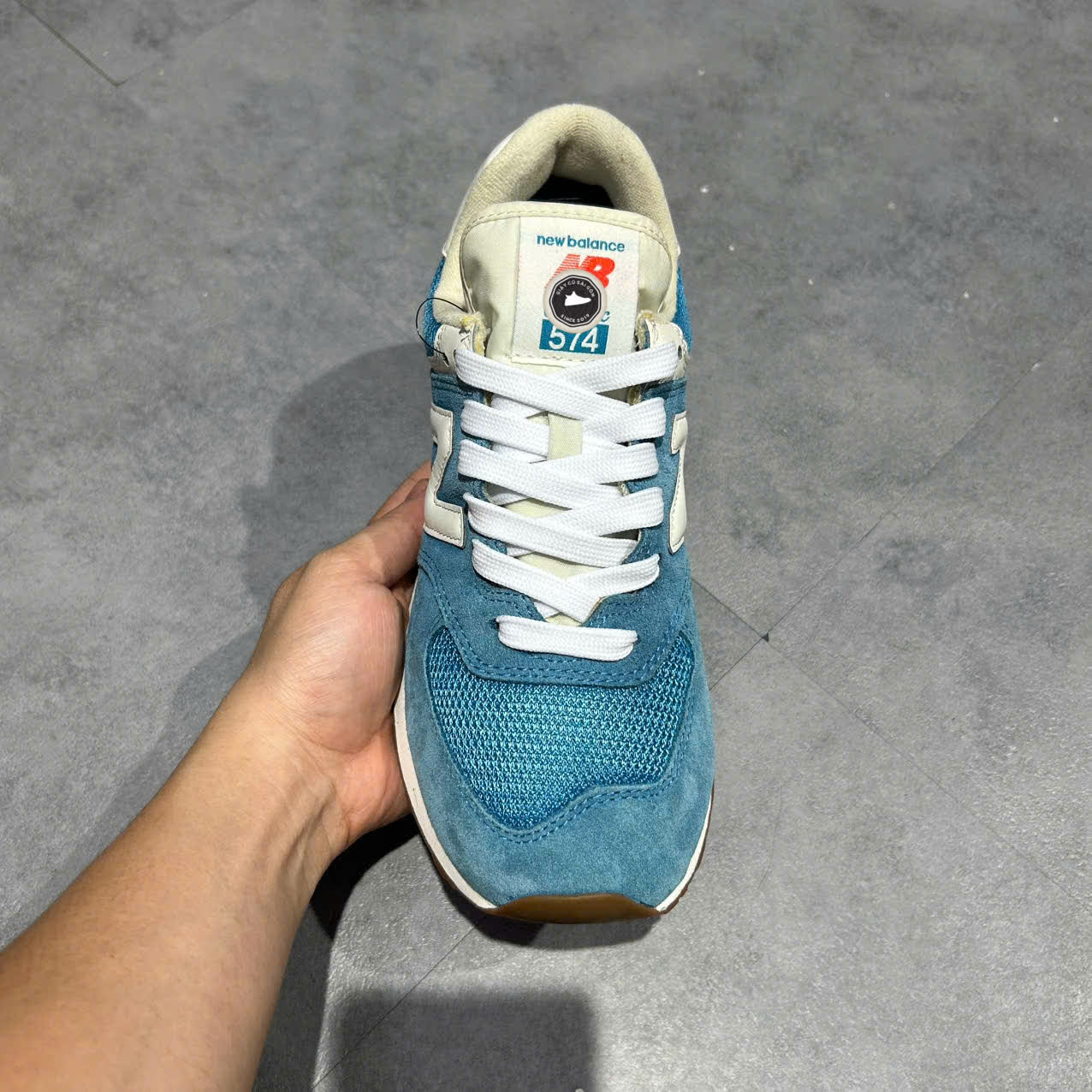 NEW BALANCE 574 ‘RAINBOW PACK NATURAL INDIGO’ ML574HC2 SIZE 40.5 GIÀY 2HAND CHÍNH HÃNG PVN20319