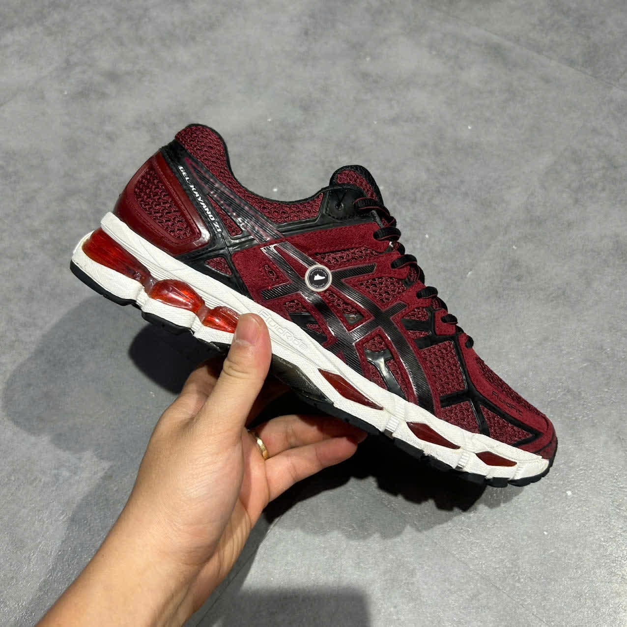 ASICS GEL-KAYANO 21 ‘BURGUNDY’ T4H2N-2690 SIZE 42 GIÀY 2HAND CHÍNH HÃNG PVN20278