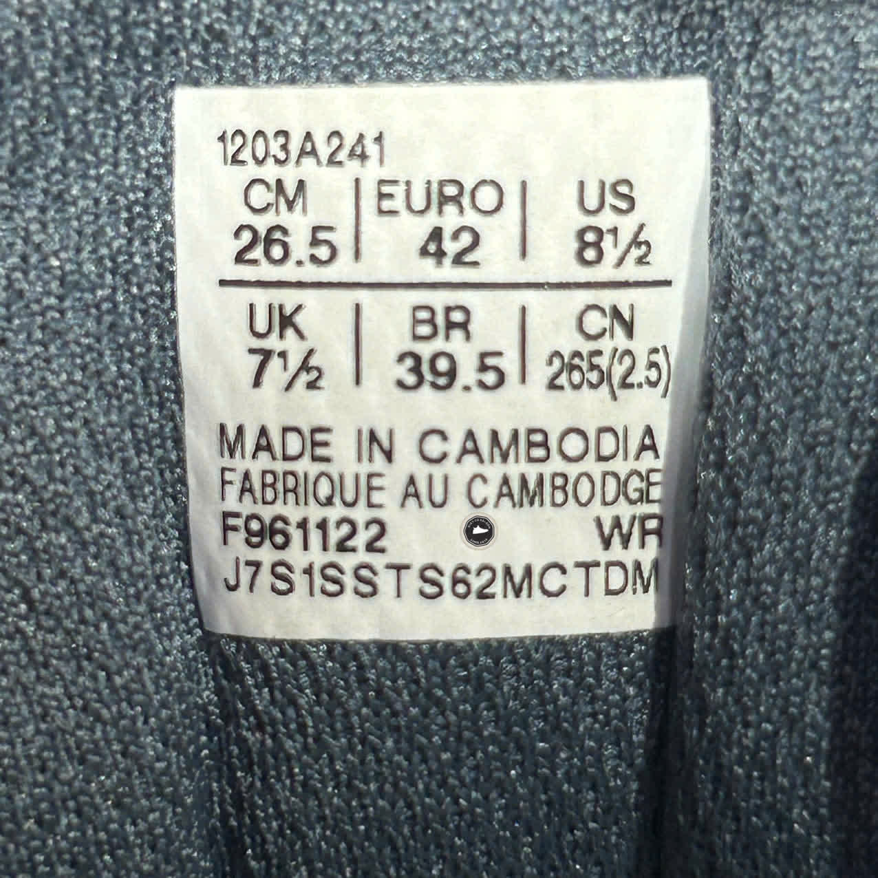 ASICS GEL 1090 'PIEDMONT GREY NAVY' 1203A241-020 SIZE 42 GIÀY 2HAND CHÍNH HÃNG PVN20268