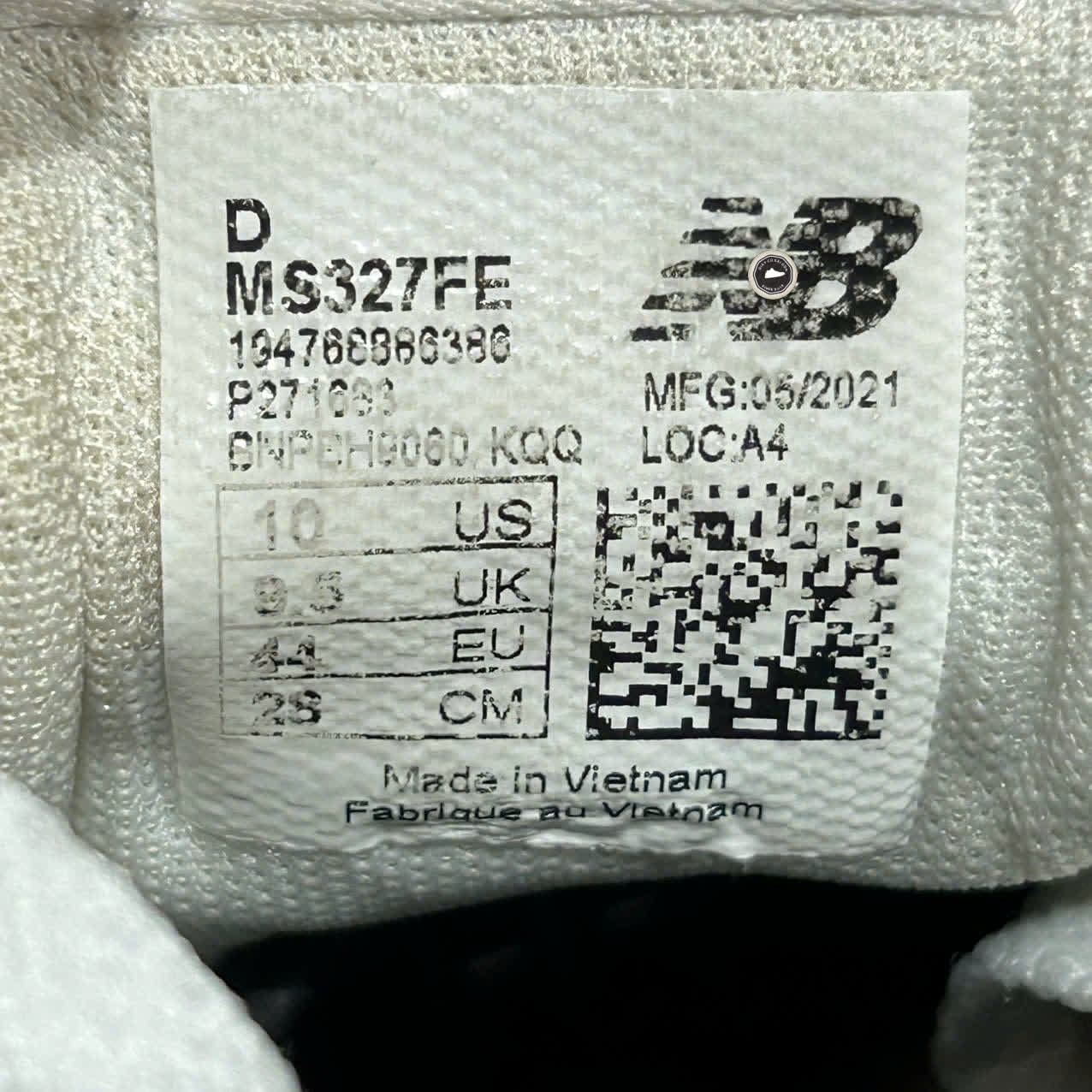 NEW BALANCE 327 'SEA SALT' MS327FE SIZE 44 GIÀY 2HAND CHÍNH HÃNG PVN20367