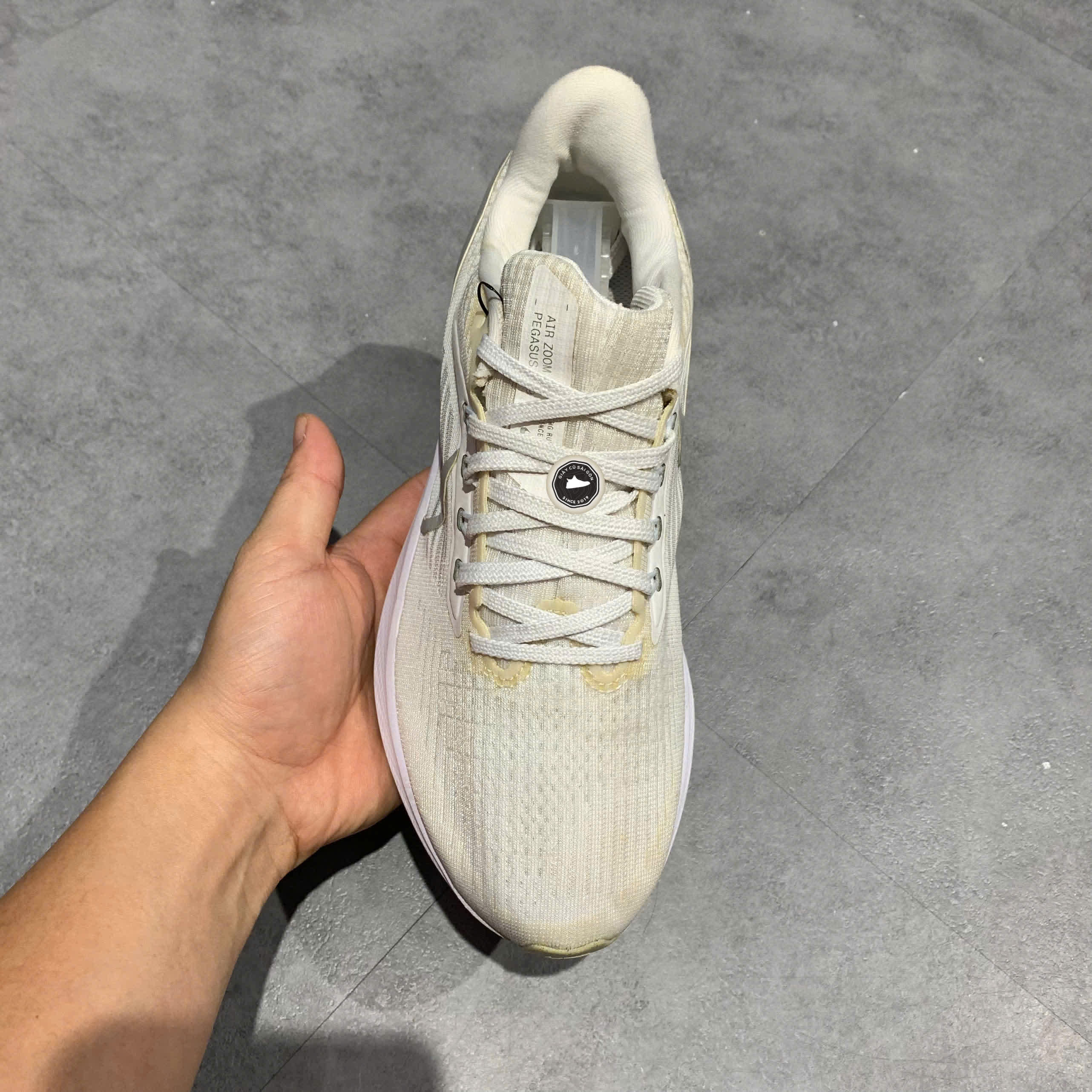 NIKE AIR ZOOM PEGASUS 39 WHITE PURE PLATINUM DH4072-100 SIZE 38 GIÀY 2HAND CHÍNH HÃNG PVN20938