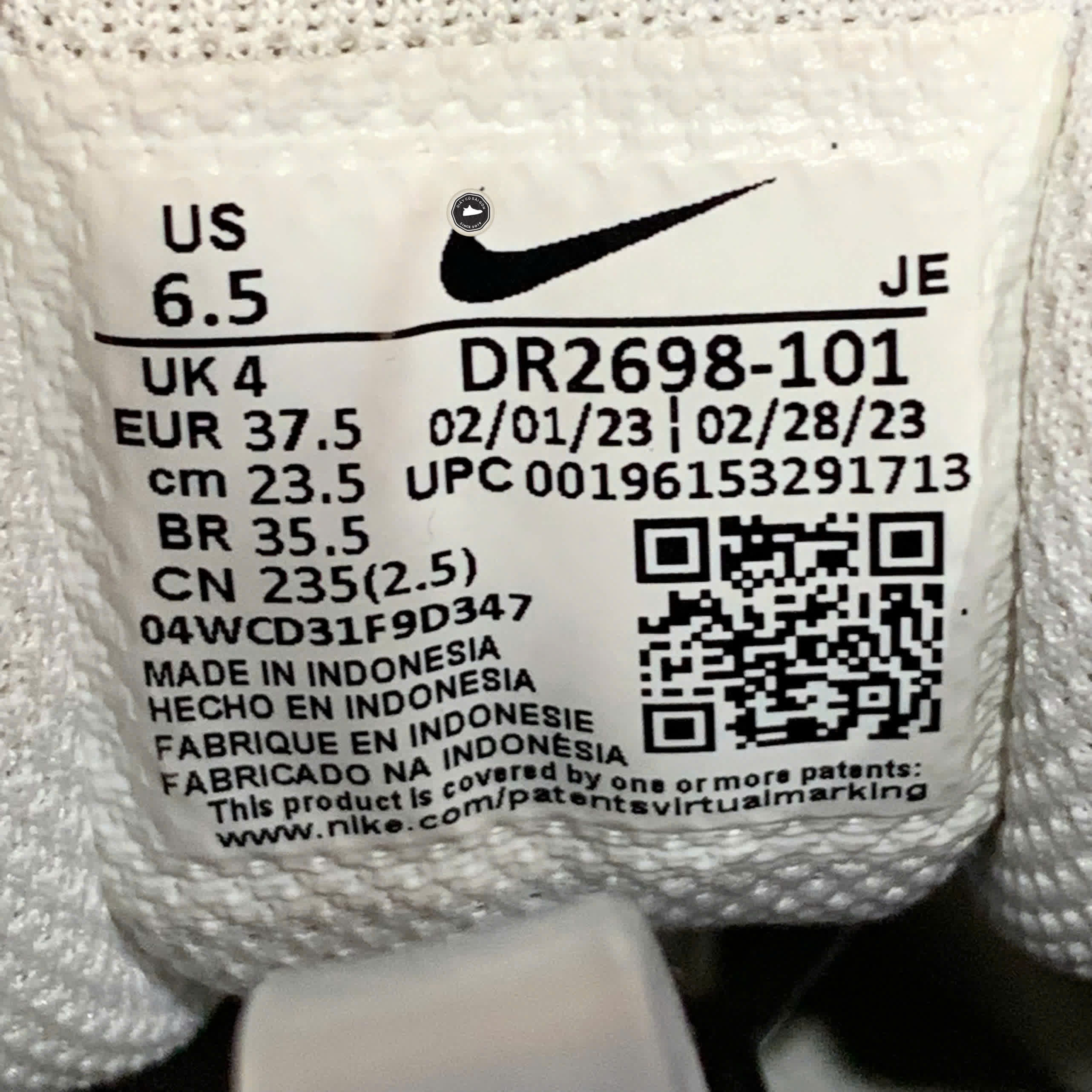 NIKE RUN SWIFT 3 NỮ DR2698 101 SIZE 37.5 GIÀY 2HAND CHÍNH HÃNG PVN20920