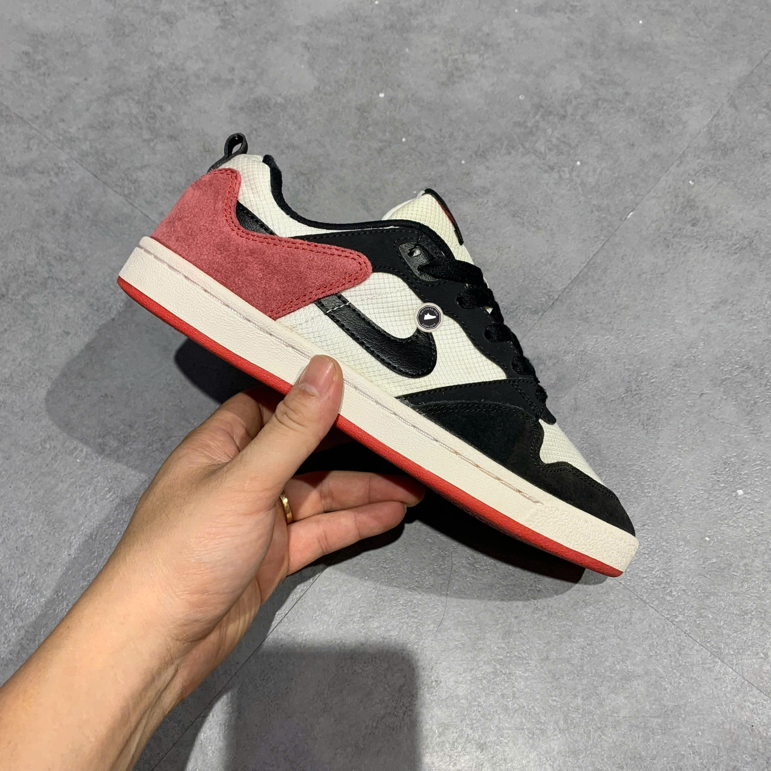 NIKE SB ALLEYOOP 'WHITE UNIVERSITY RED' CJ0882 102 SIZE 38.5 GIÀY 2HAND CHÍNH HÃNG PVN20908