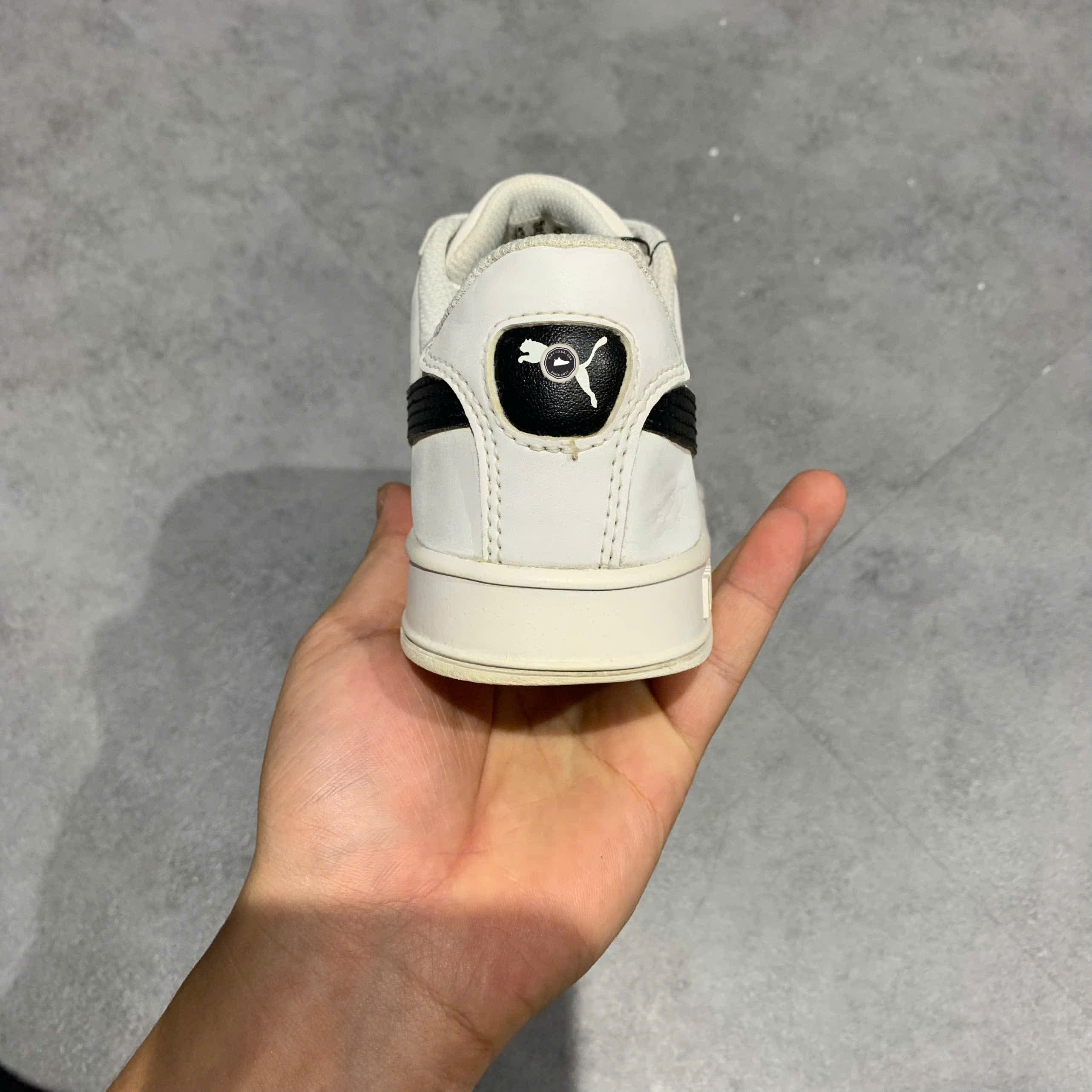 PUMA SMASH VULC 'WHITE BLACK' 359622 05 SIZE 36 GIÀY 2HAND CHÍNH HÃNG PVN20916