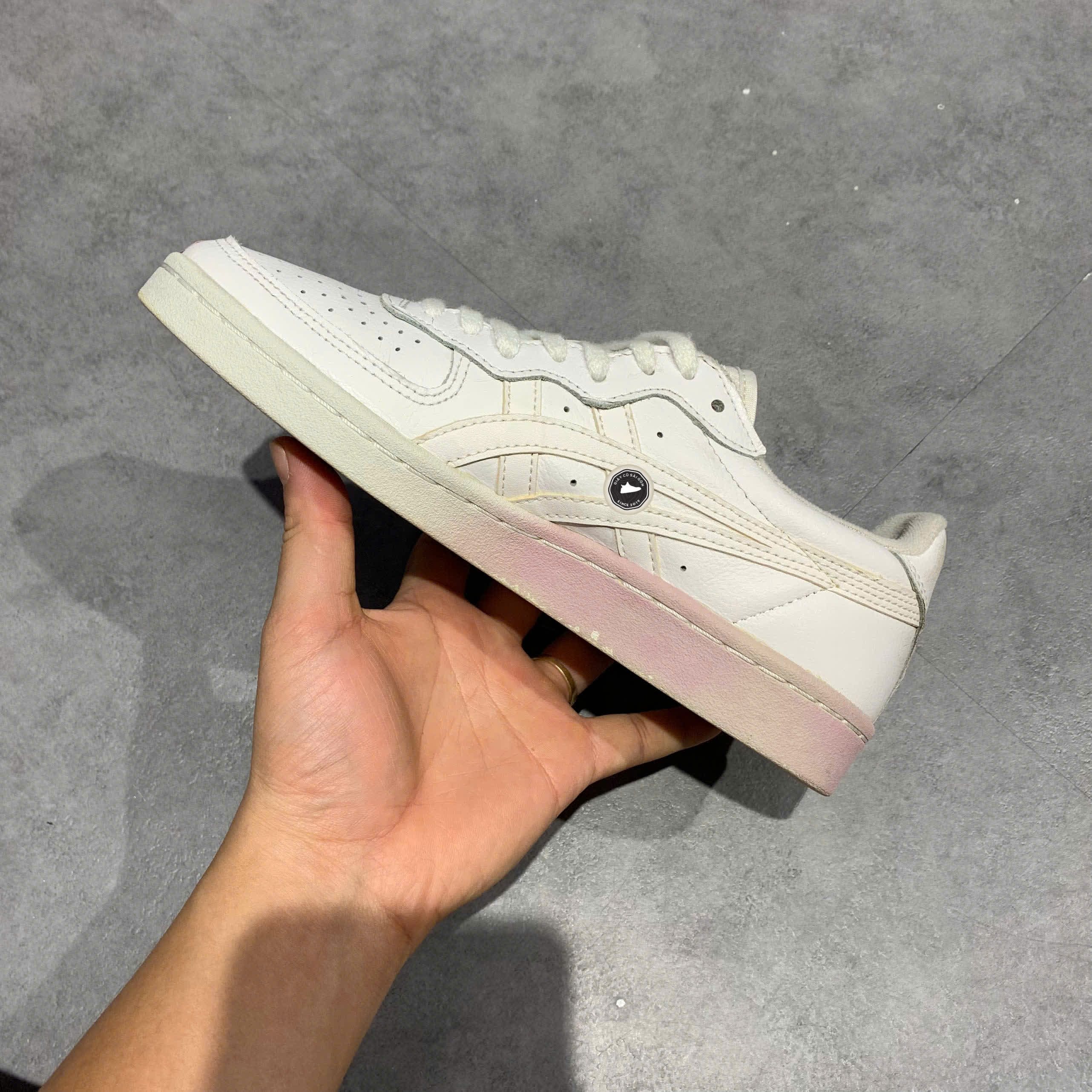 ONITSUKA TIGER GSM 'WHITE BLUE BELL' 1182A035 SIZE 37.5 GIÀY 2HAND CHÍNH HÃNG PVN20868