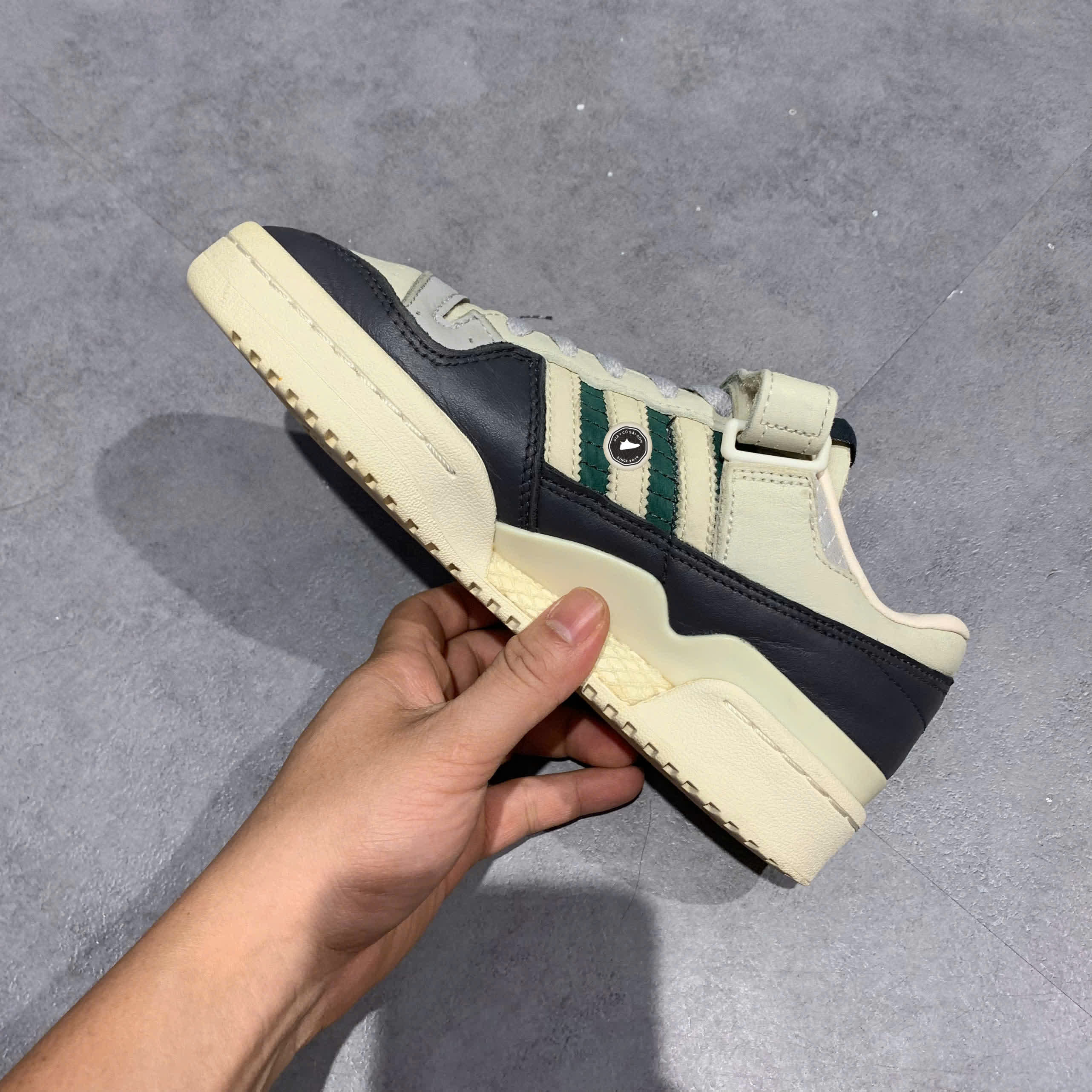ADIDAS FORUM 84 LOW 'OFF WHITE GREEN' HQ6938 SIZE 36 2/3 GIÀY 2HAND CHÍNH HÃNG PVN20886