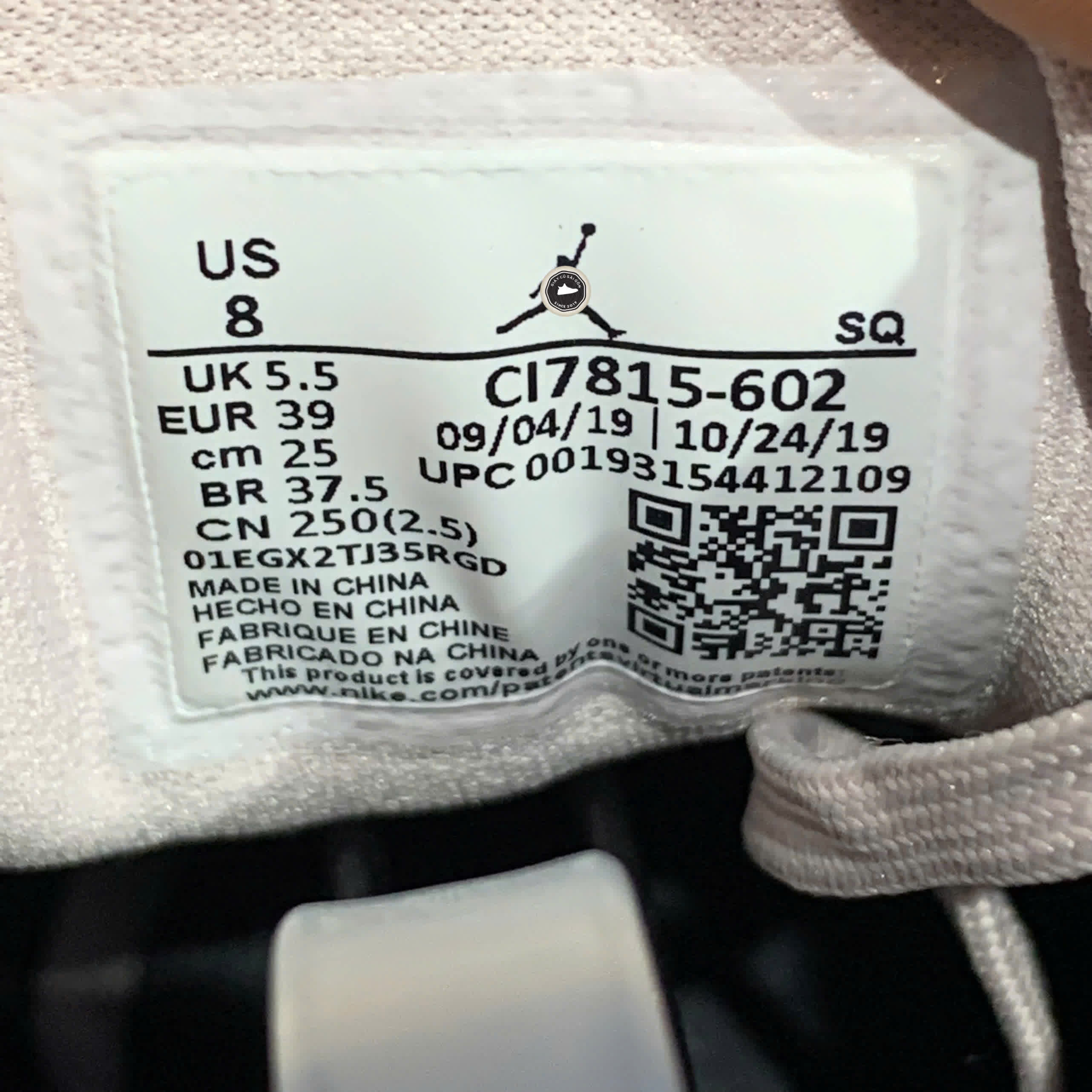 WMNS AIR JORDAN 1 JESTER XX LOW LACED 'BARELY ROSE' CI7815 602 SIZE 39  GIÀY 2HAND CHÍNH HÃNG PVN20931