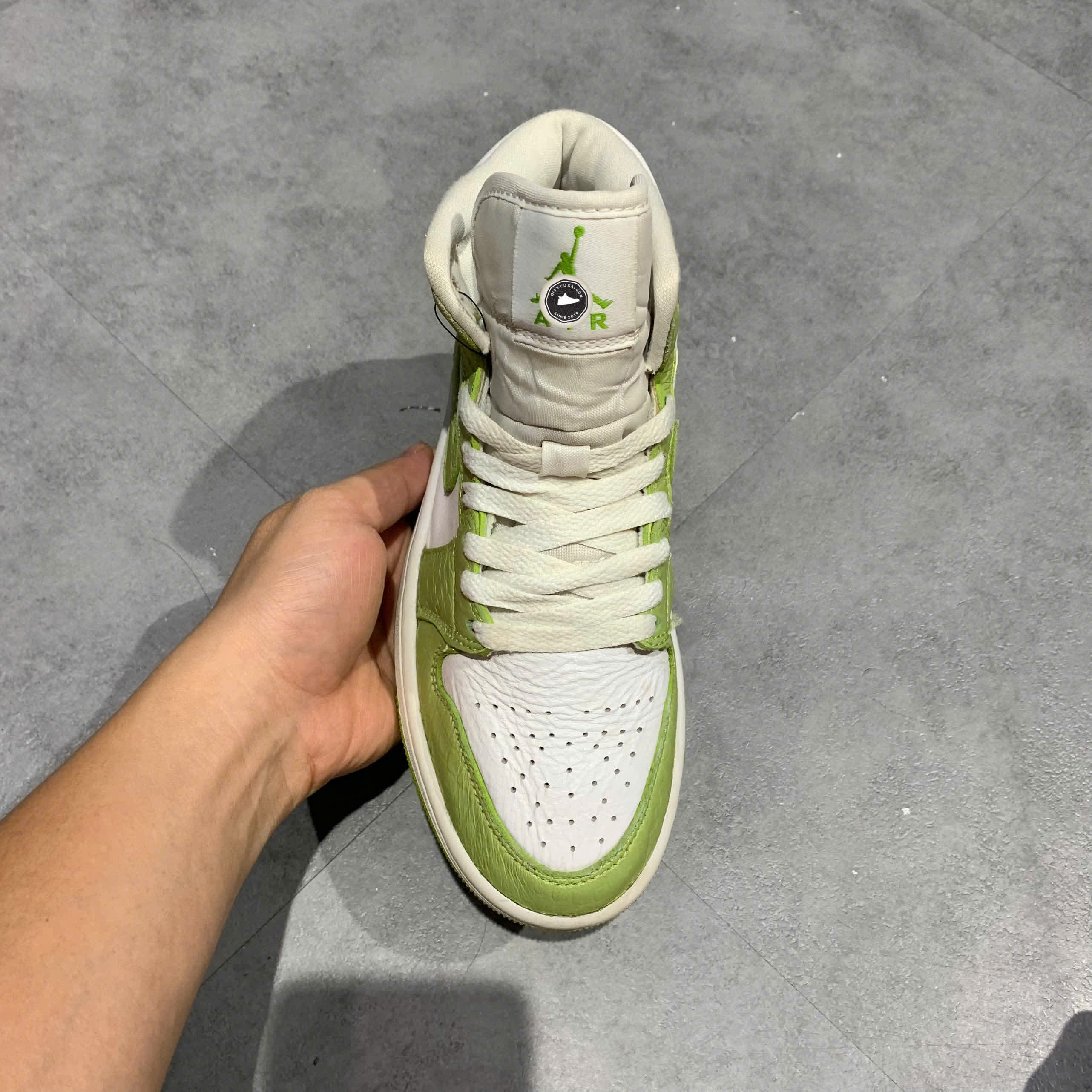 NIKE AIR JORDAN 1 MID SE GREEN PYTHON DV2959 113 SIZE 36.5 GIÀY 2HAND CHÍNH HÃNG PVN20734