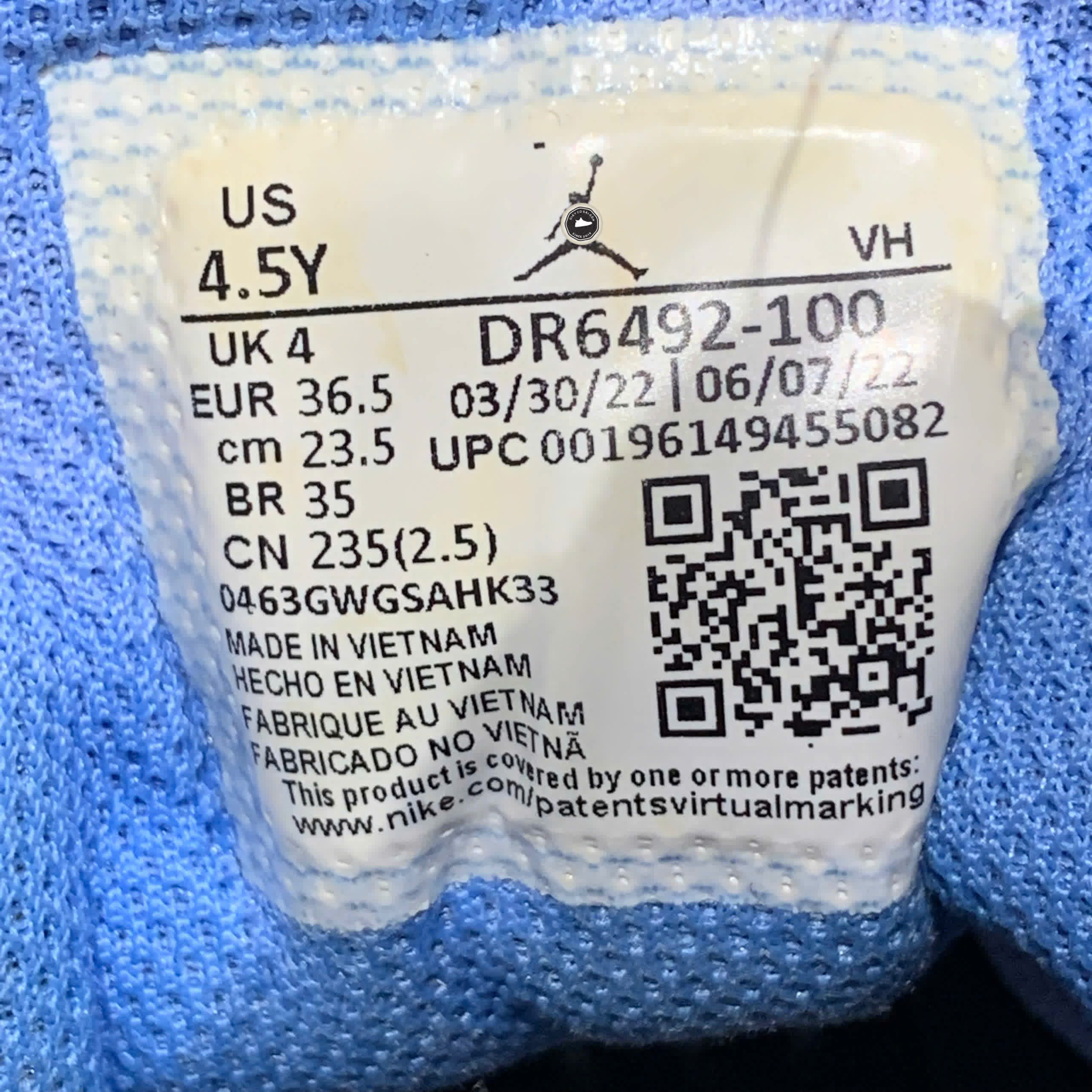 JORDAN 1 MID SNEAKER SCHOOL GAME WINNER DR6492 100 SIZE 36.5 GIÀY 2HAND CHÍNH HÃNG PVN20728