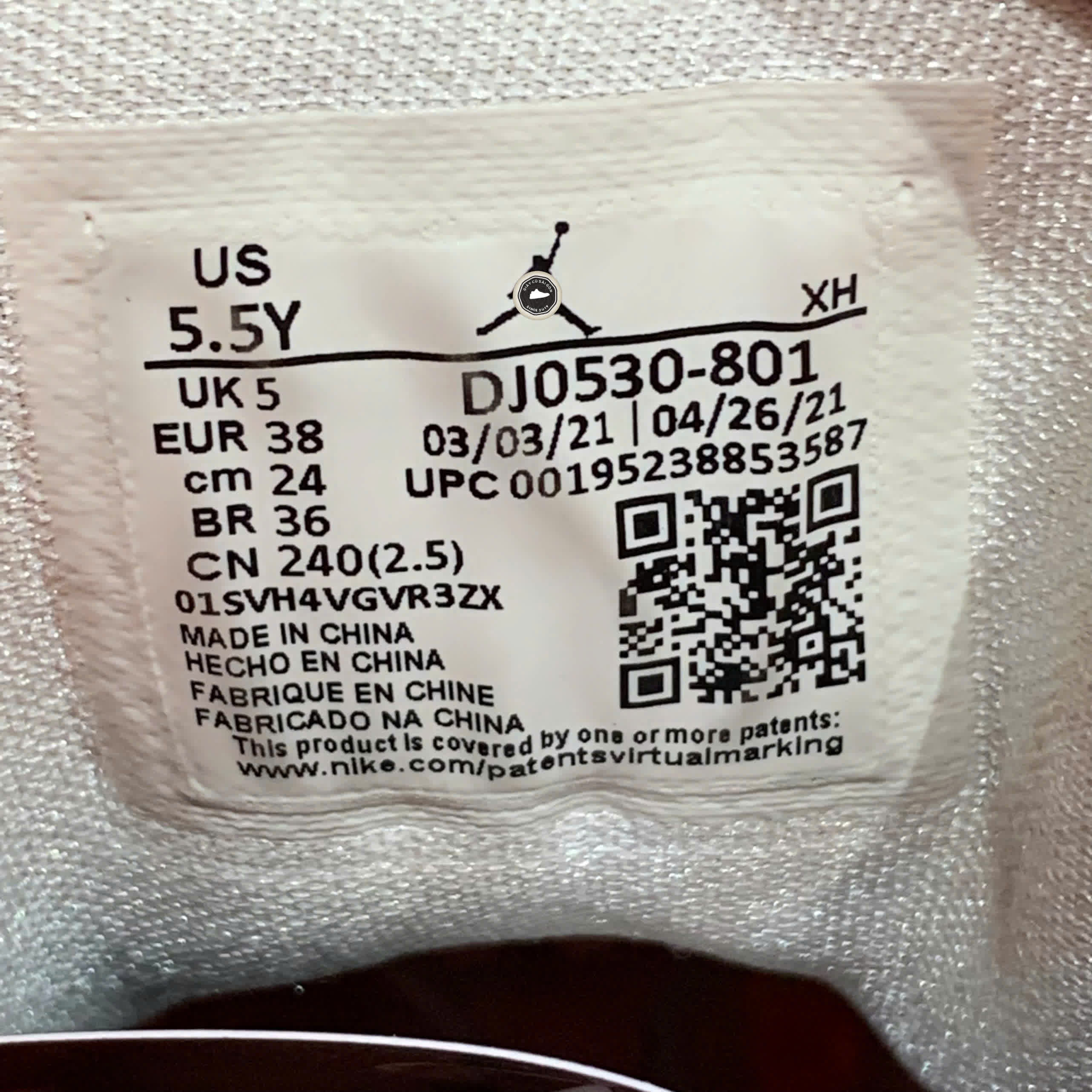 AIR JORDAN 1 LOW UTILITY GS 'CRIMSON PULSE' DJ0530-801 SIZE 38 GIÀY 2HAND CHÍNH HÃNG PVN20726